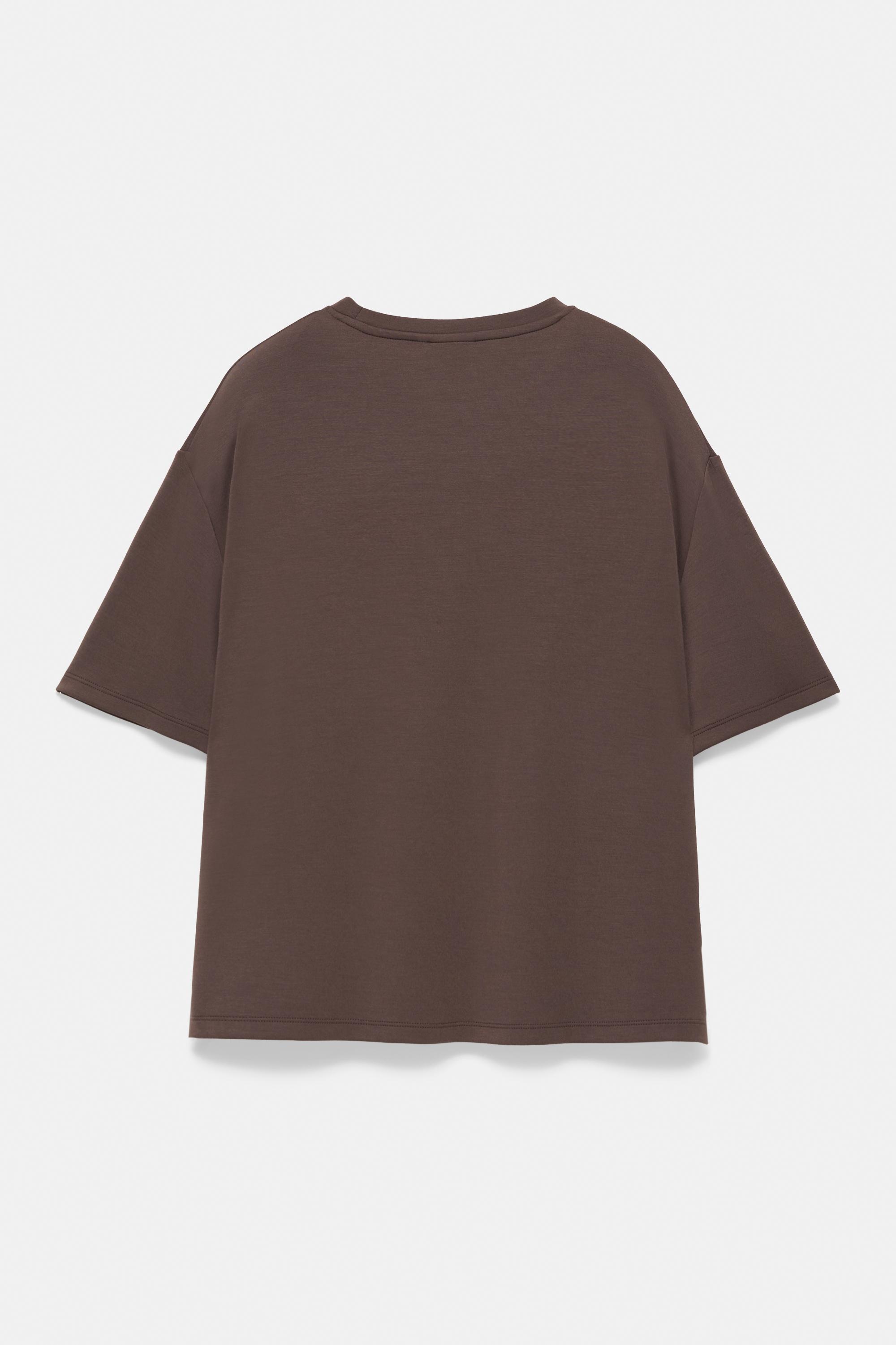 Oversize modal T-shirt — Brown