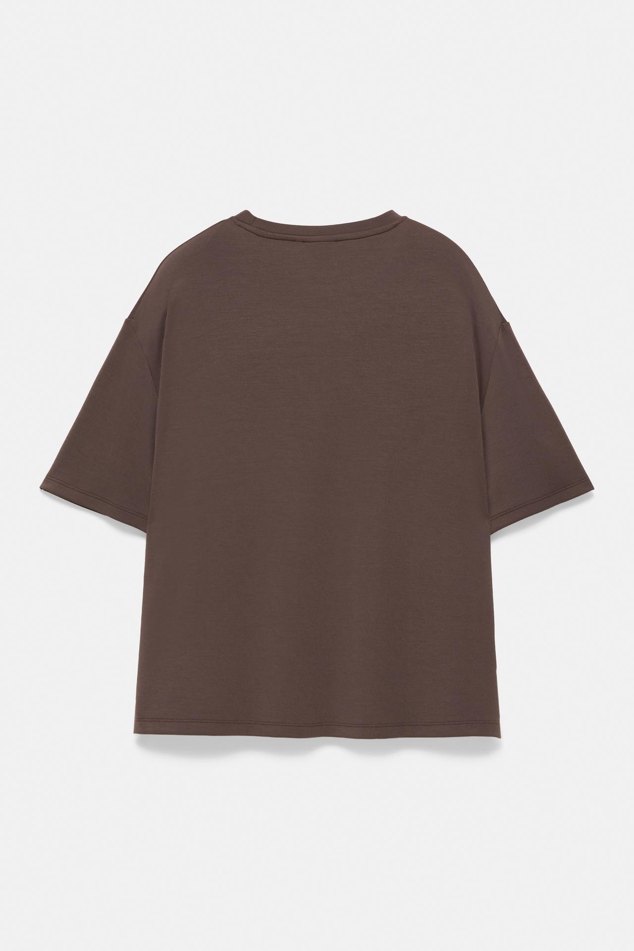 Oversize modal T-shirt — Brown