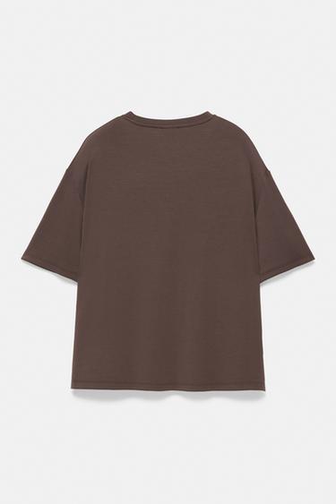 Oversize modal T-shirt — Brown 2