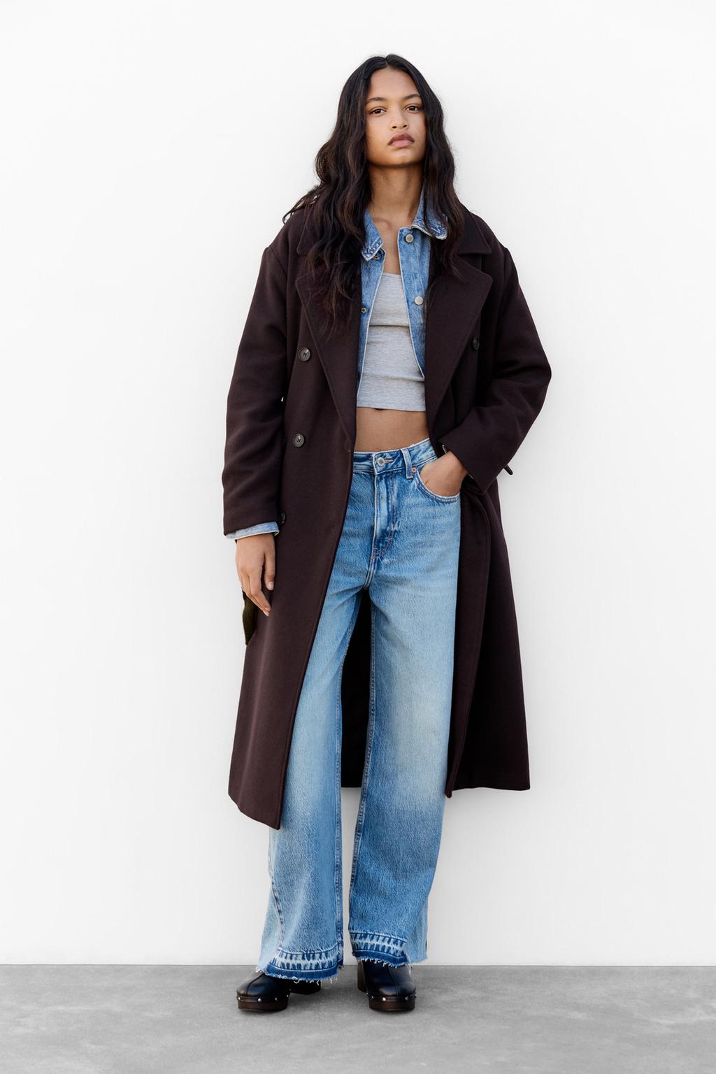 Long cloth coat PULL&BEAR
