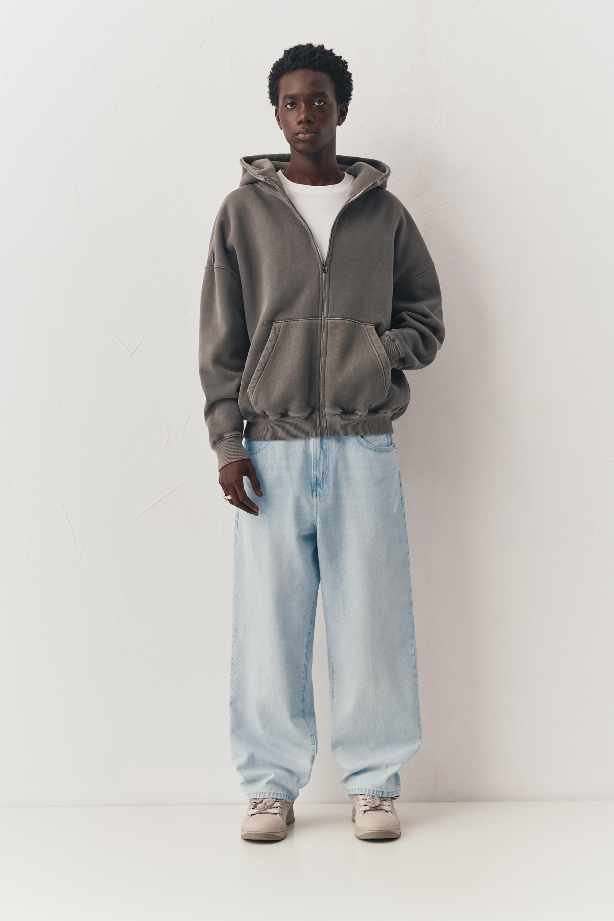 Relaxed fit baggy jeans — Pale blue