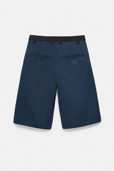 Pleasures x STWD panelled Bermuda shorts — Dark navy 8