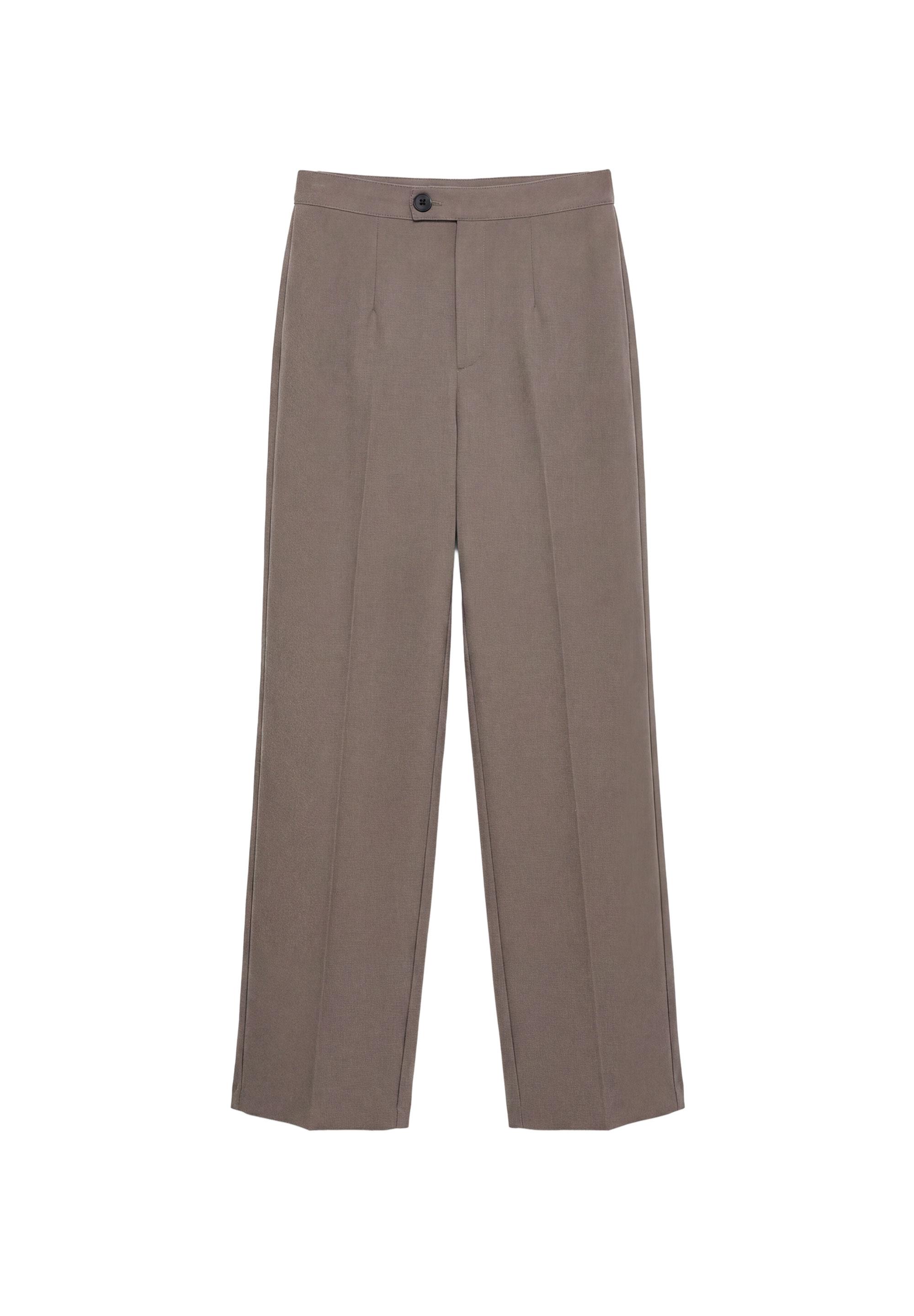 Straight-leg darted trousers — Taupe