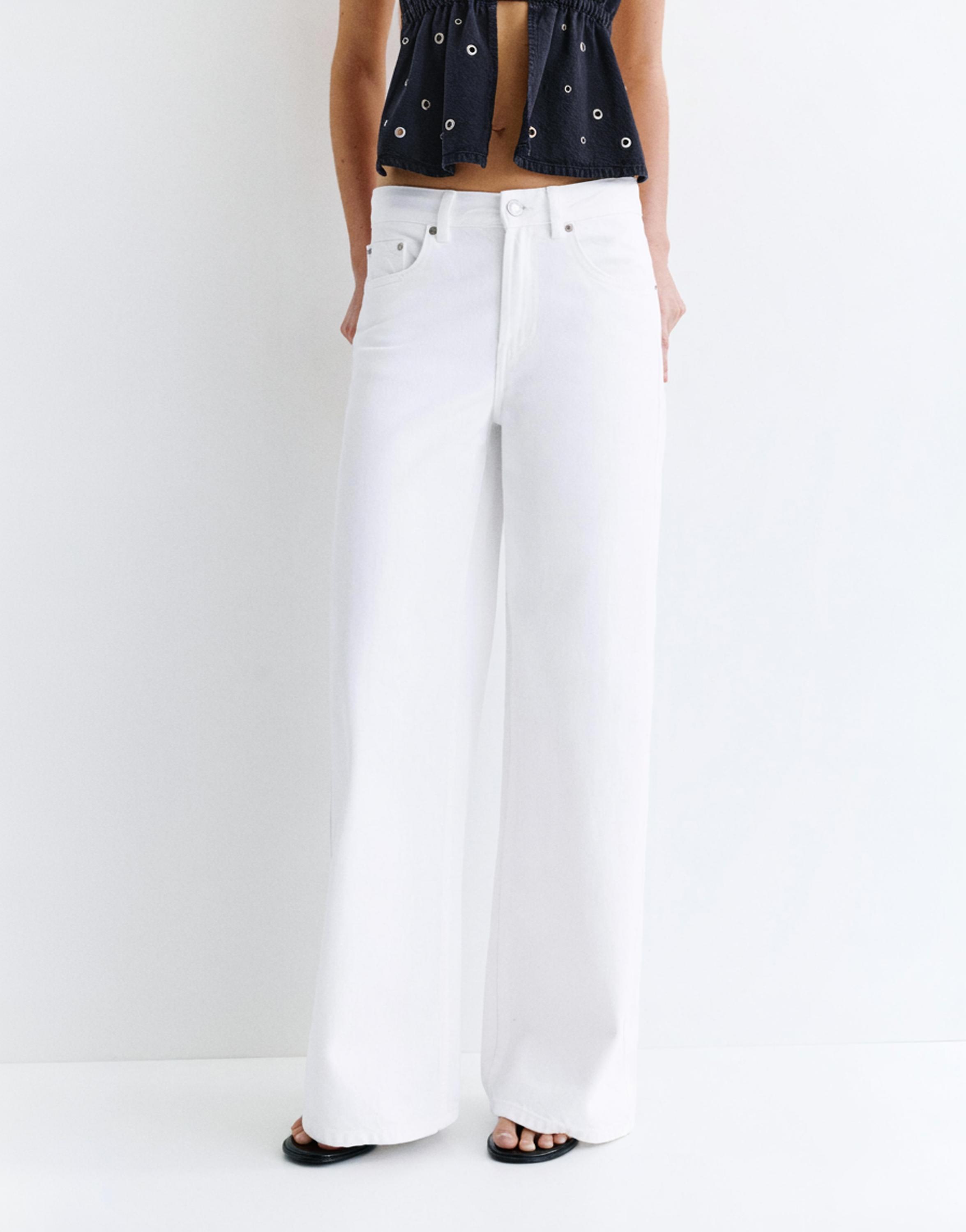 Oversize baggy jeans — White-t