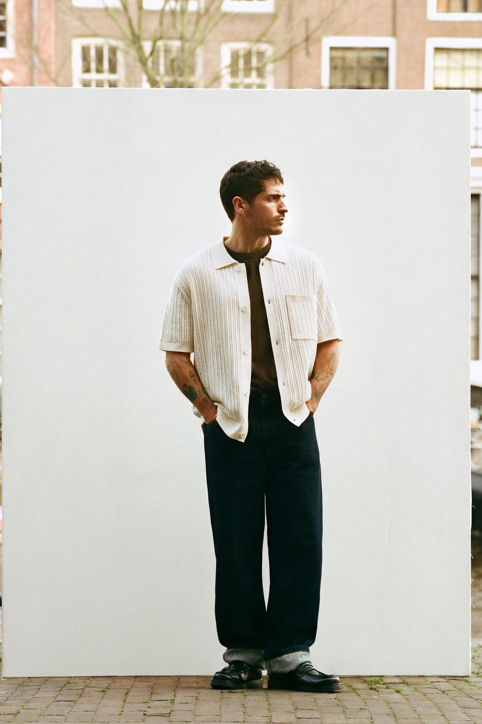 Kısa kollu örgü gömlek - Görsel 20