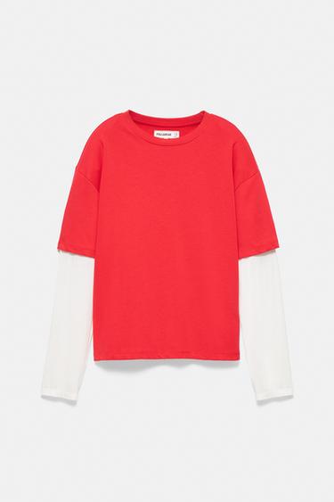 Red double-sleeve T-shirt — Red 6
