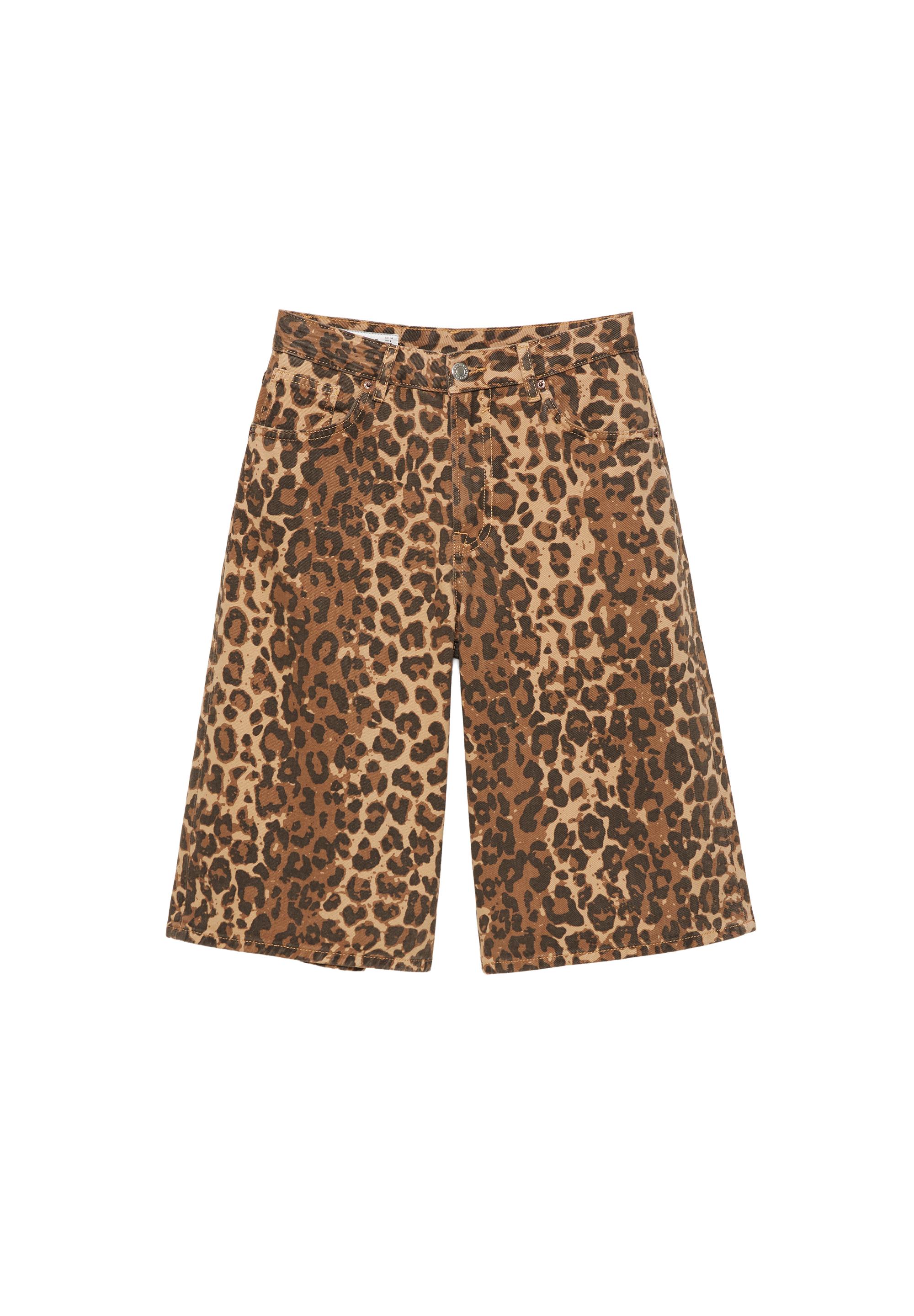 Pull&Bear Leopar jorts görsel 5