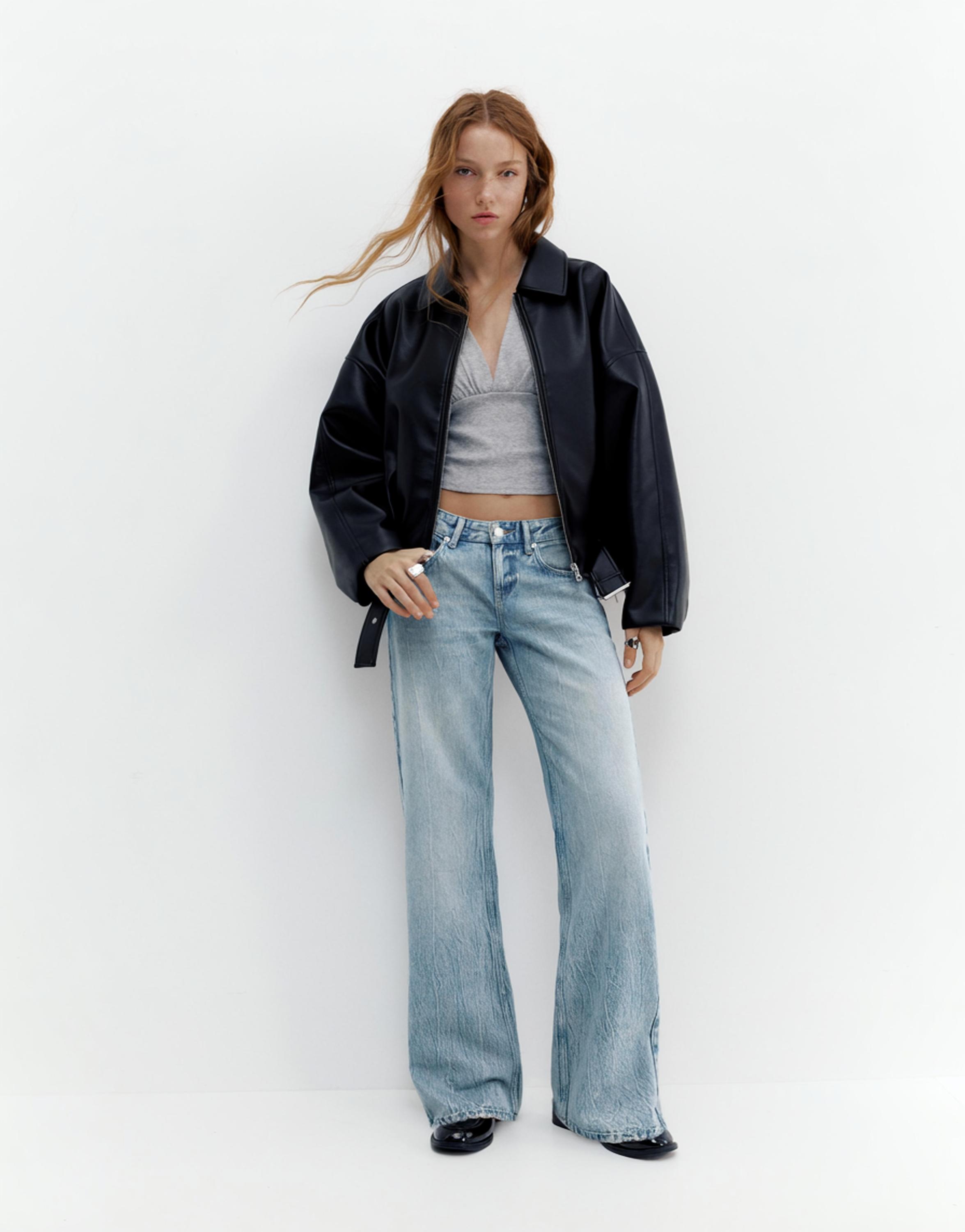 Yıldız detaylı straight fit jean - Görsel 26