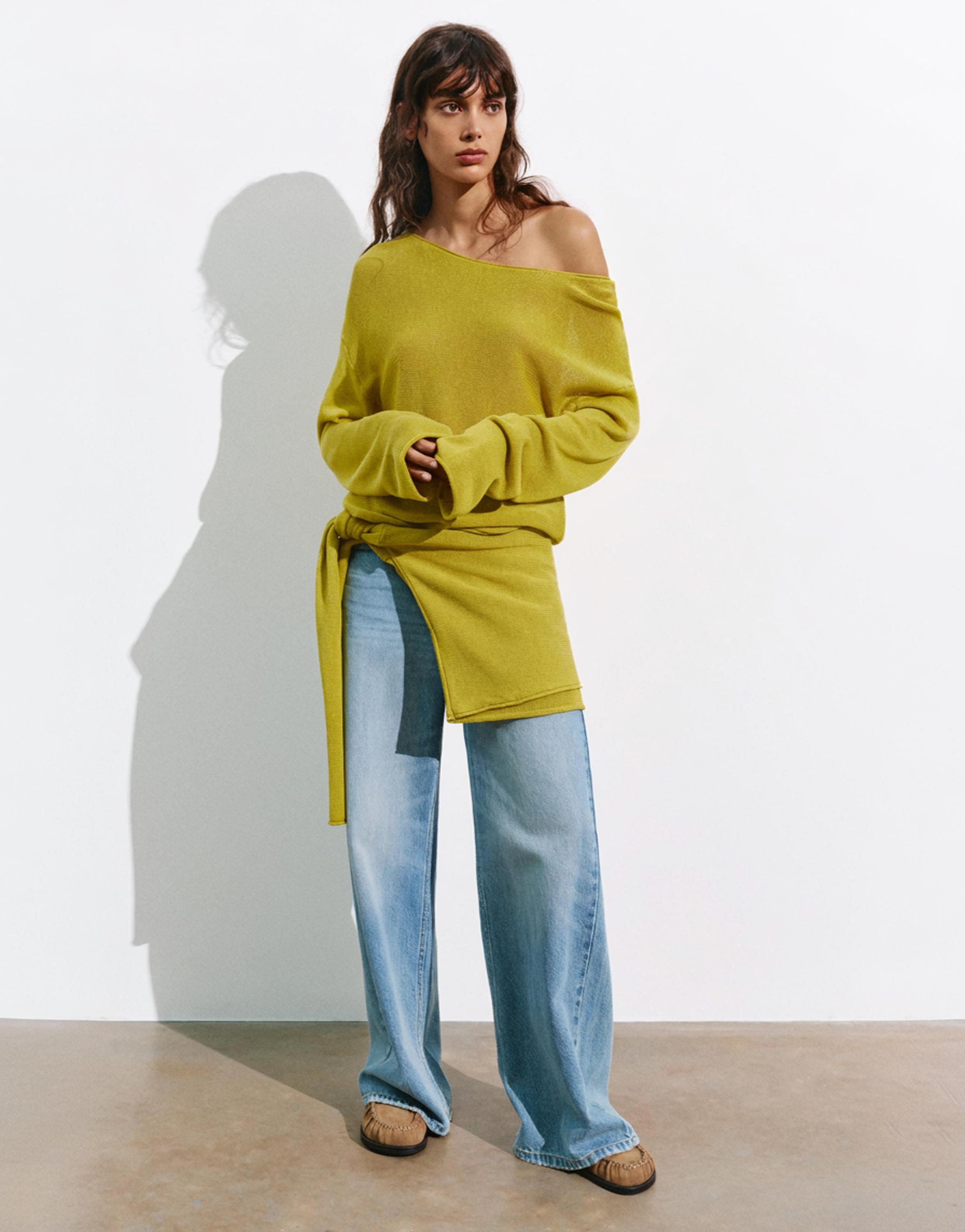Fine knit jumper — Apple green