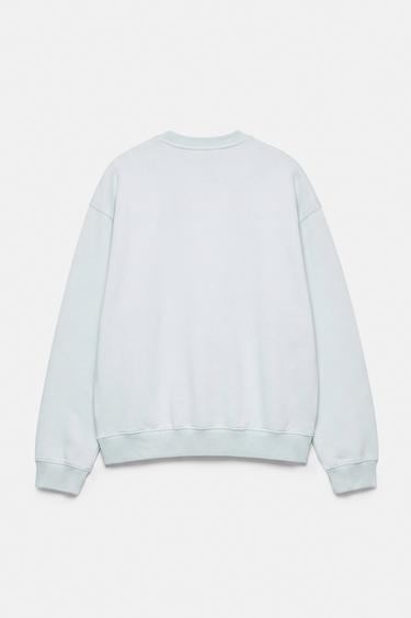 Relaxed fit round neck sweatshirt — Sky blue 6