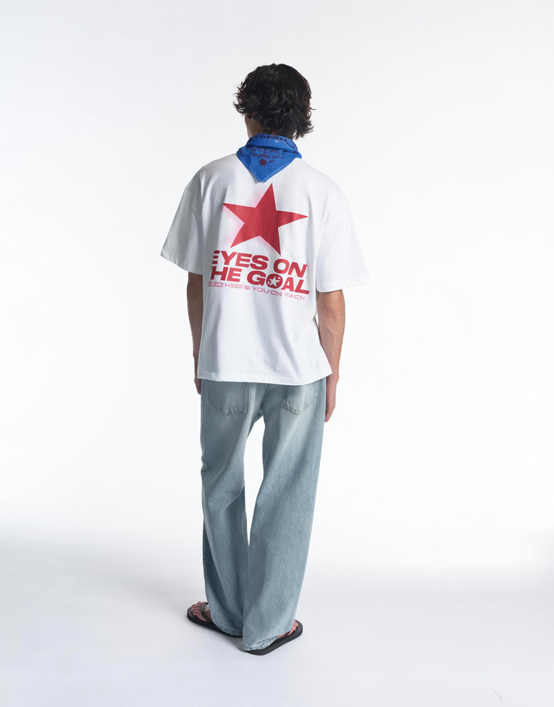 STWD red star T-shirt — White