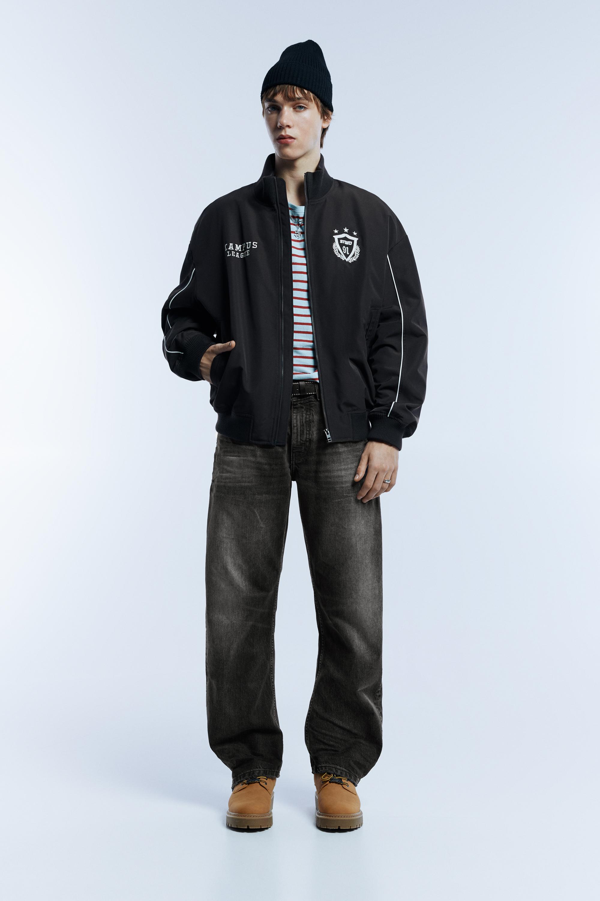 Low-rise baggy jeans — Faded black