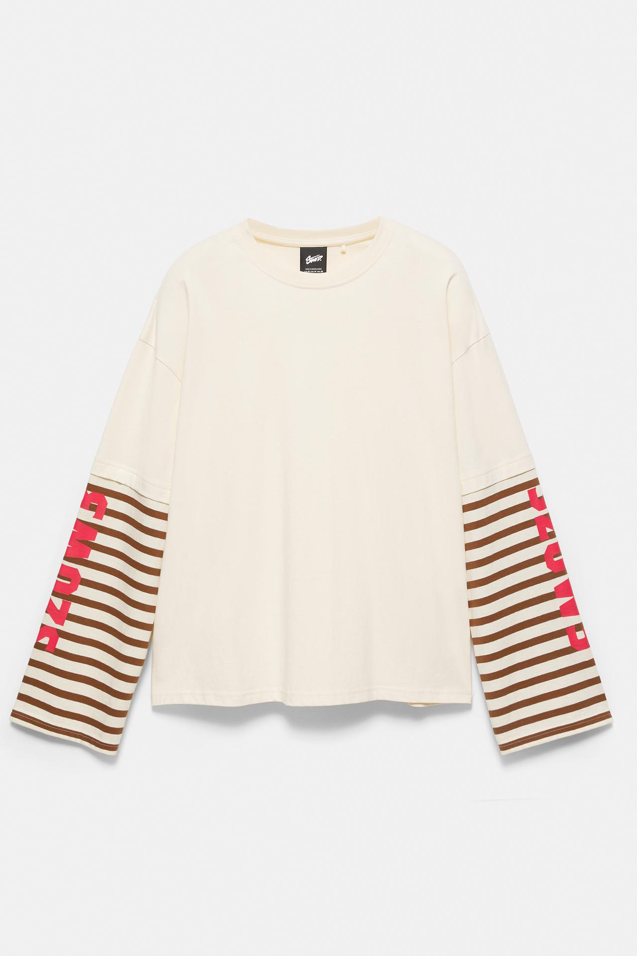 STWD double-sleeve T-shirt — Off white