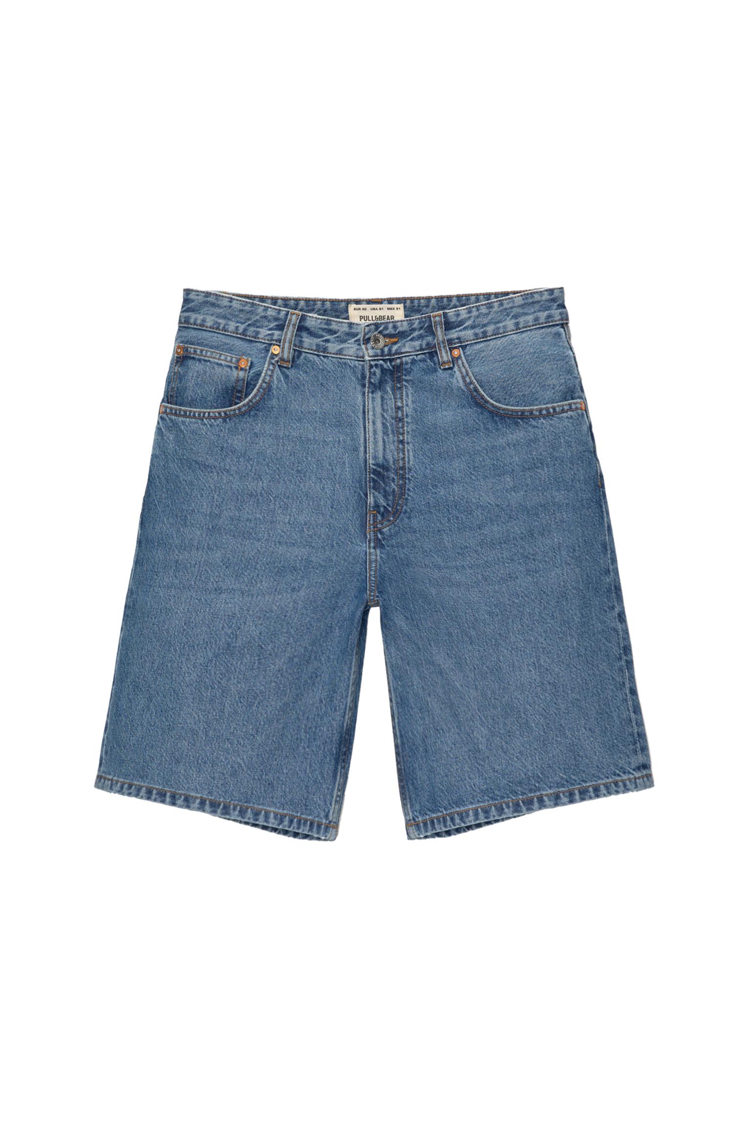Baggy denim bermuda şort - Görsel 46