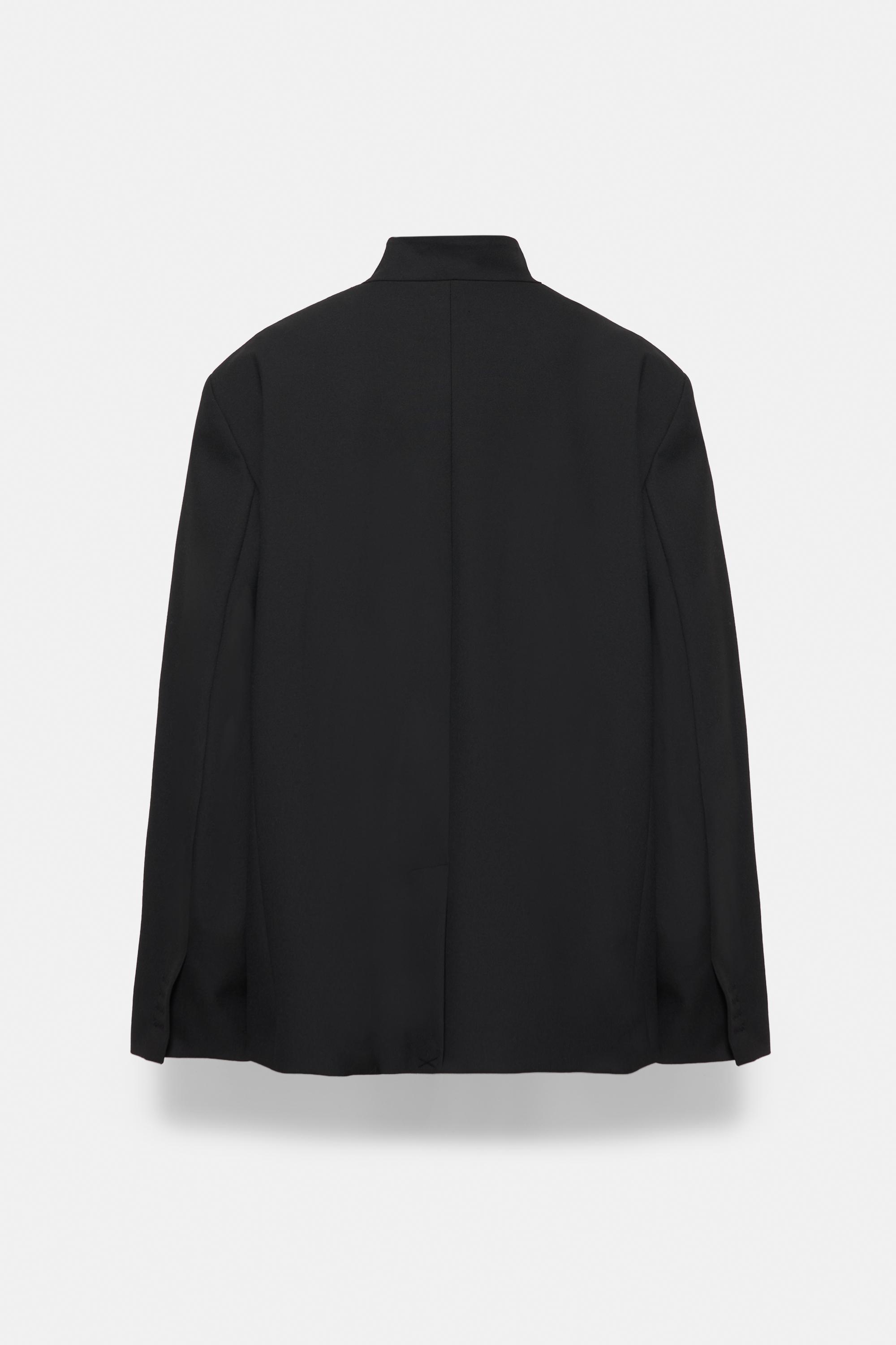Black double-breasted blazer — Black