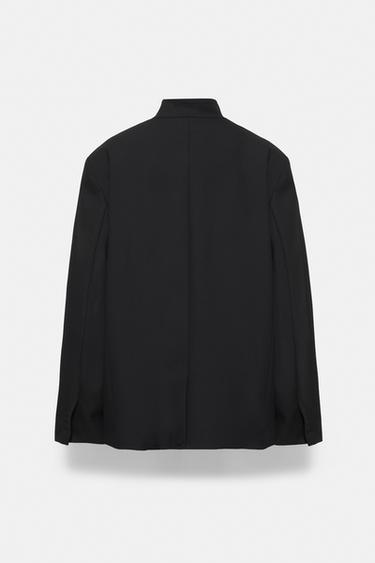 Siyah kruvaze blazer