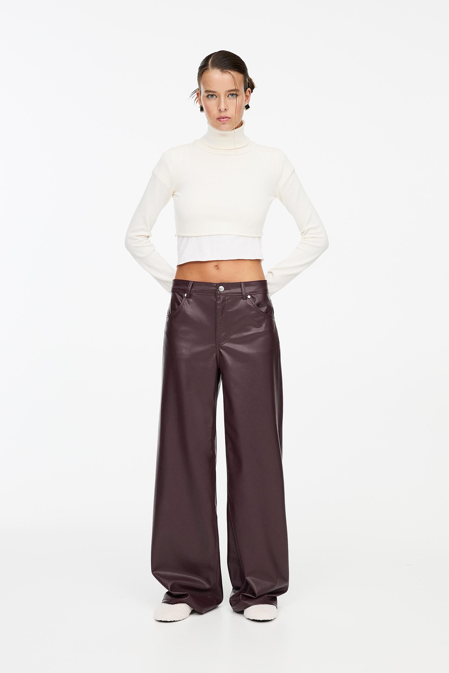 Pull and bear leather leggings hotsell