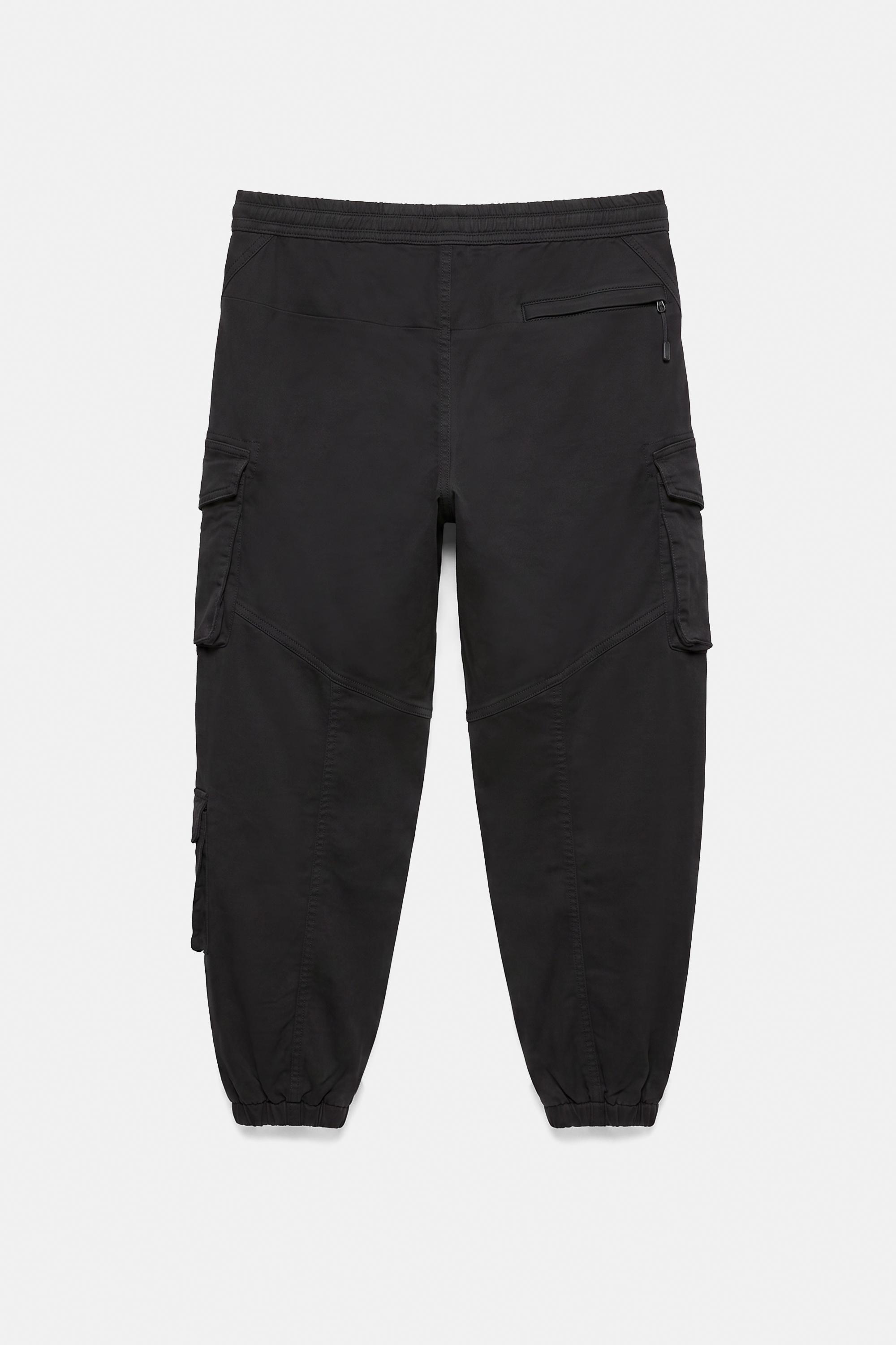 Multi-pocket joggers — Black