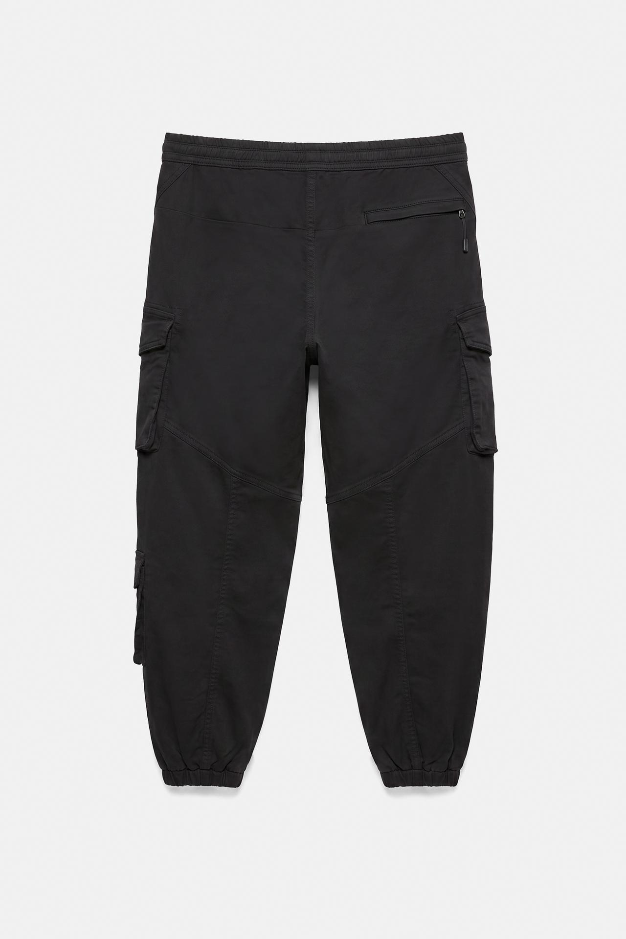 Multi-pocket joggers — Black