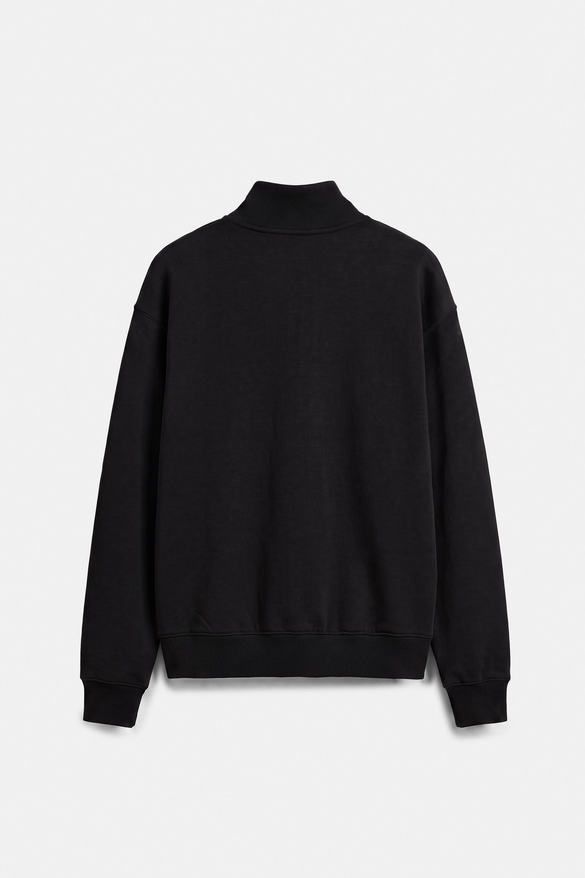 Quarter-zip sweatshirt — Black