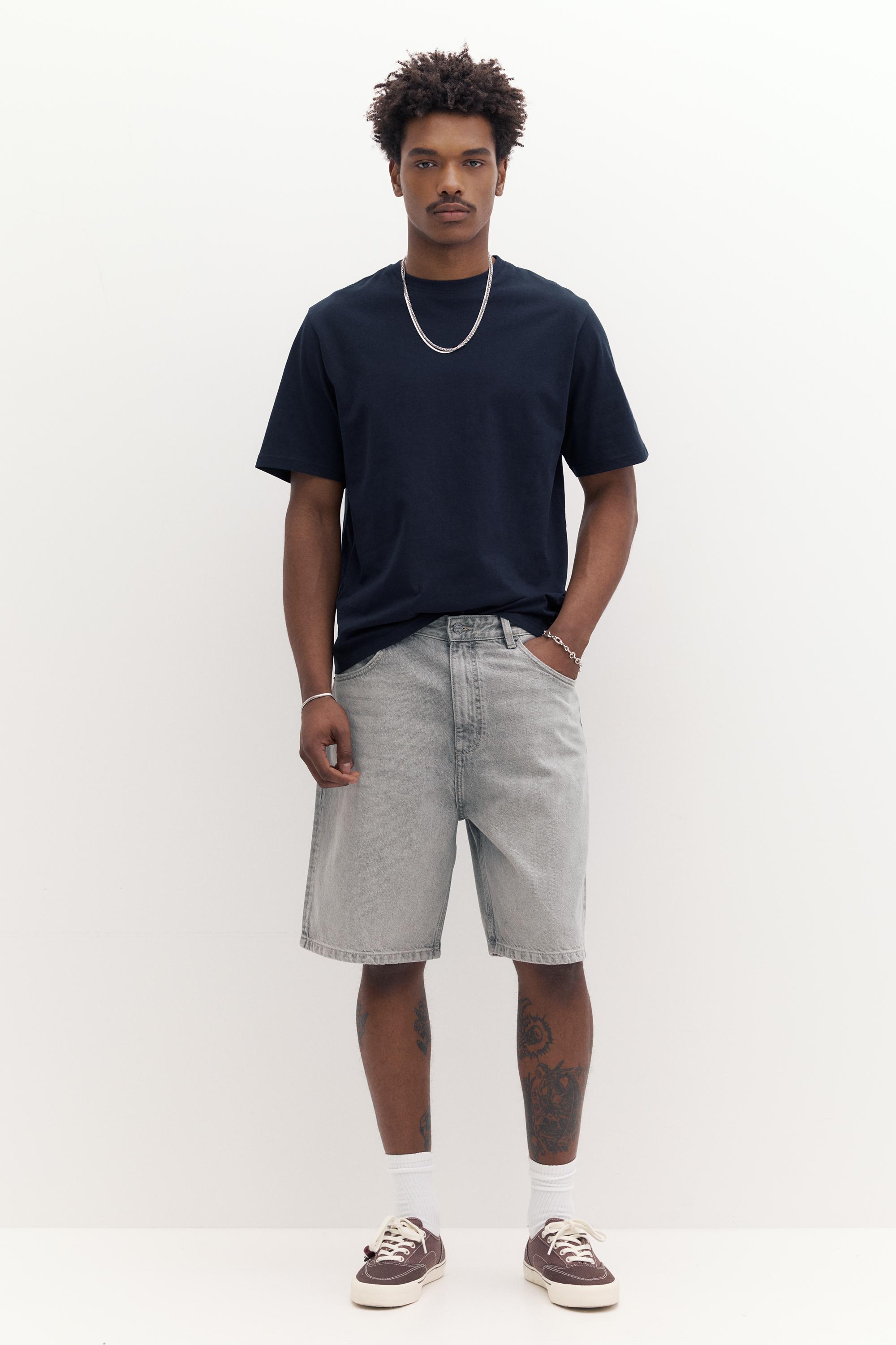 Basic kısa kollu pamuklu tişört - Görsel 174