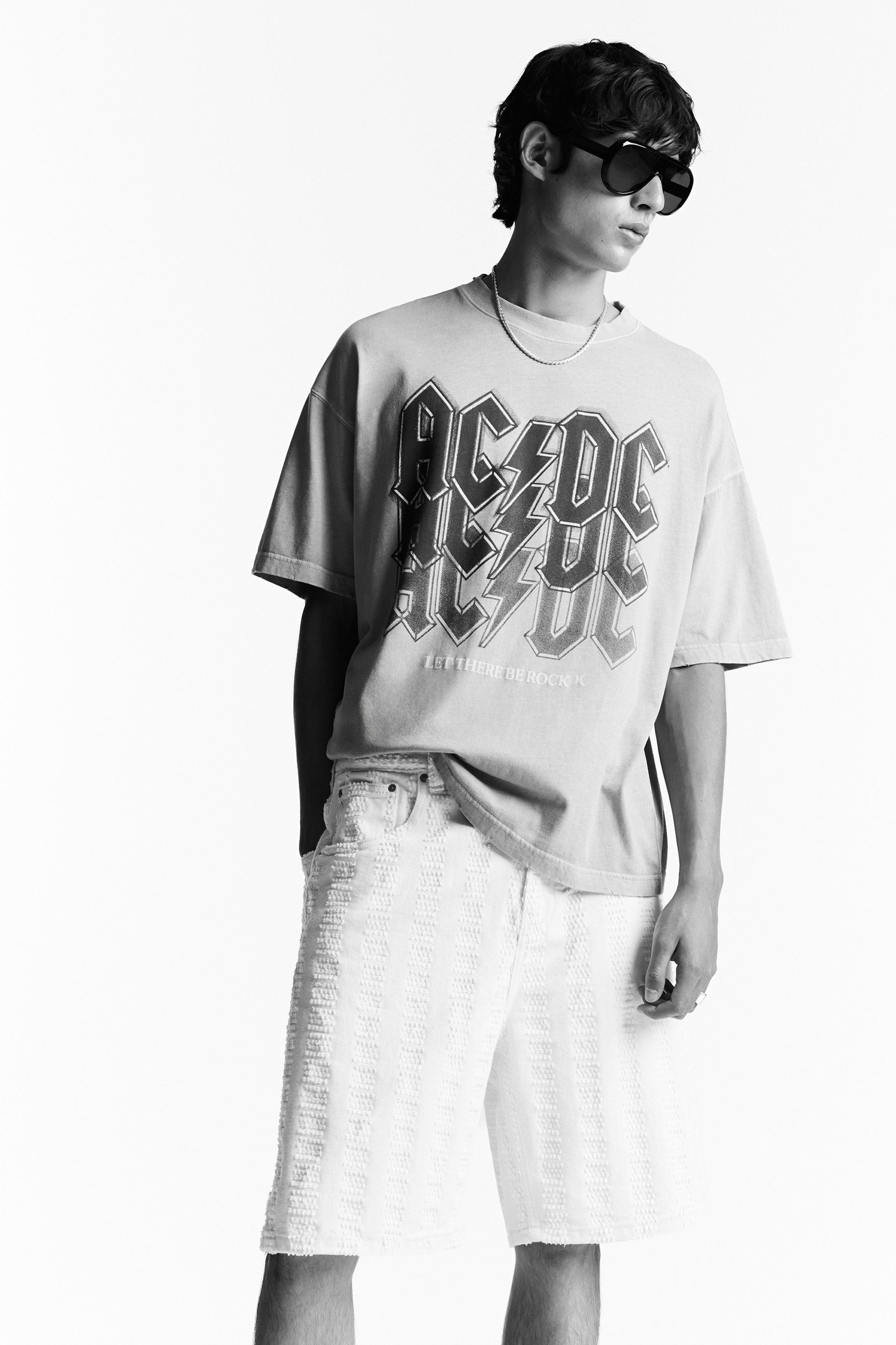 Relaxed fit AC/DC T-shirt — Ecru