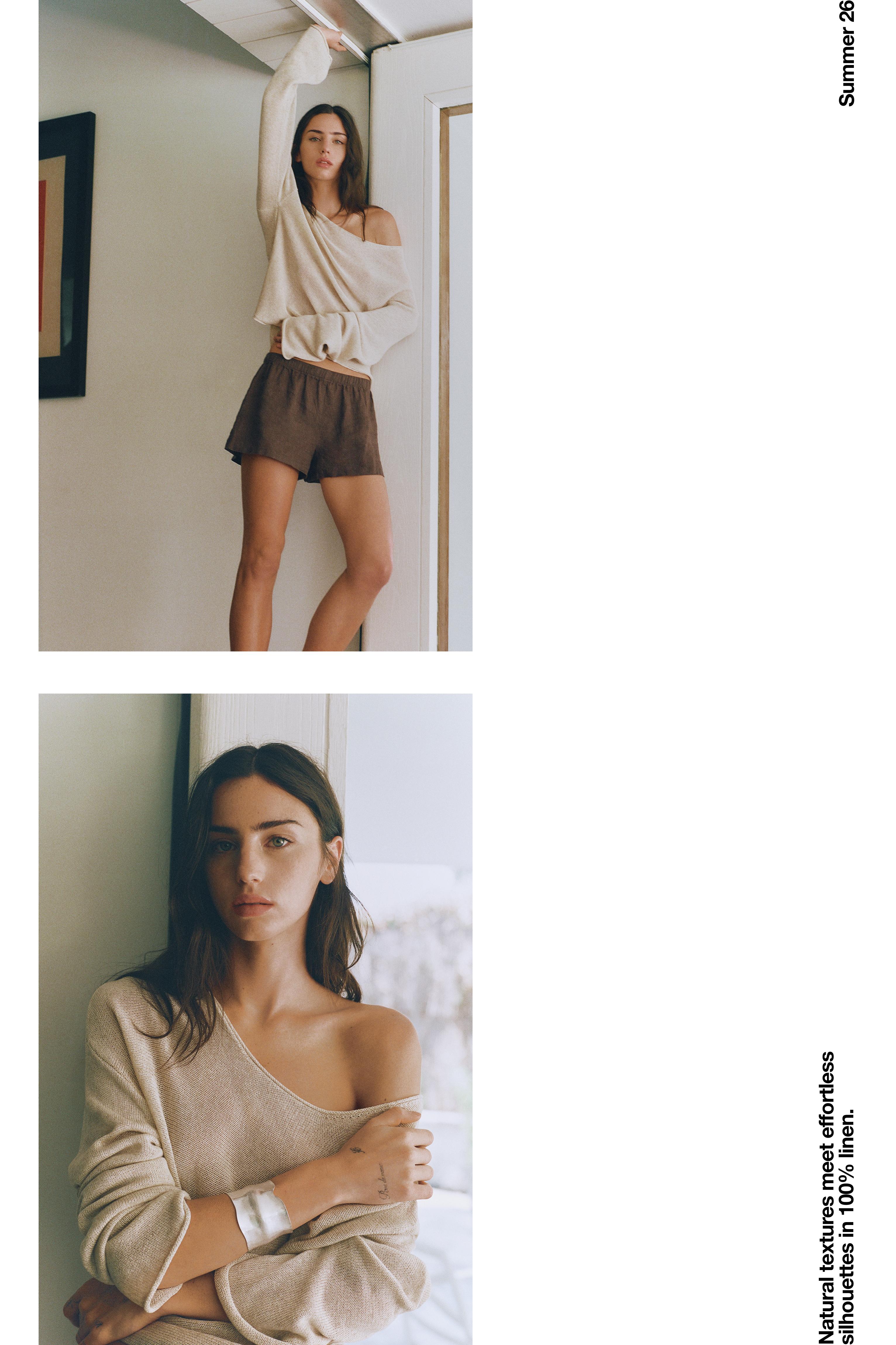 100% Linen Shorts — Taupe
