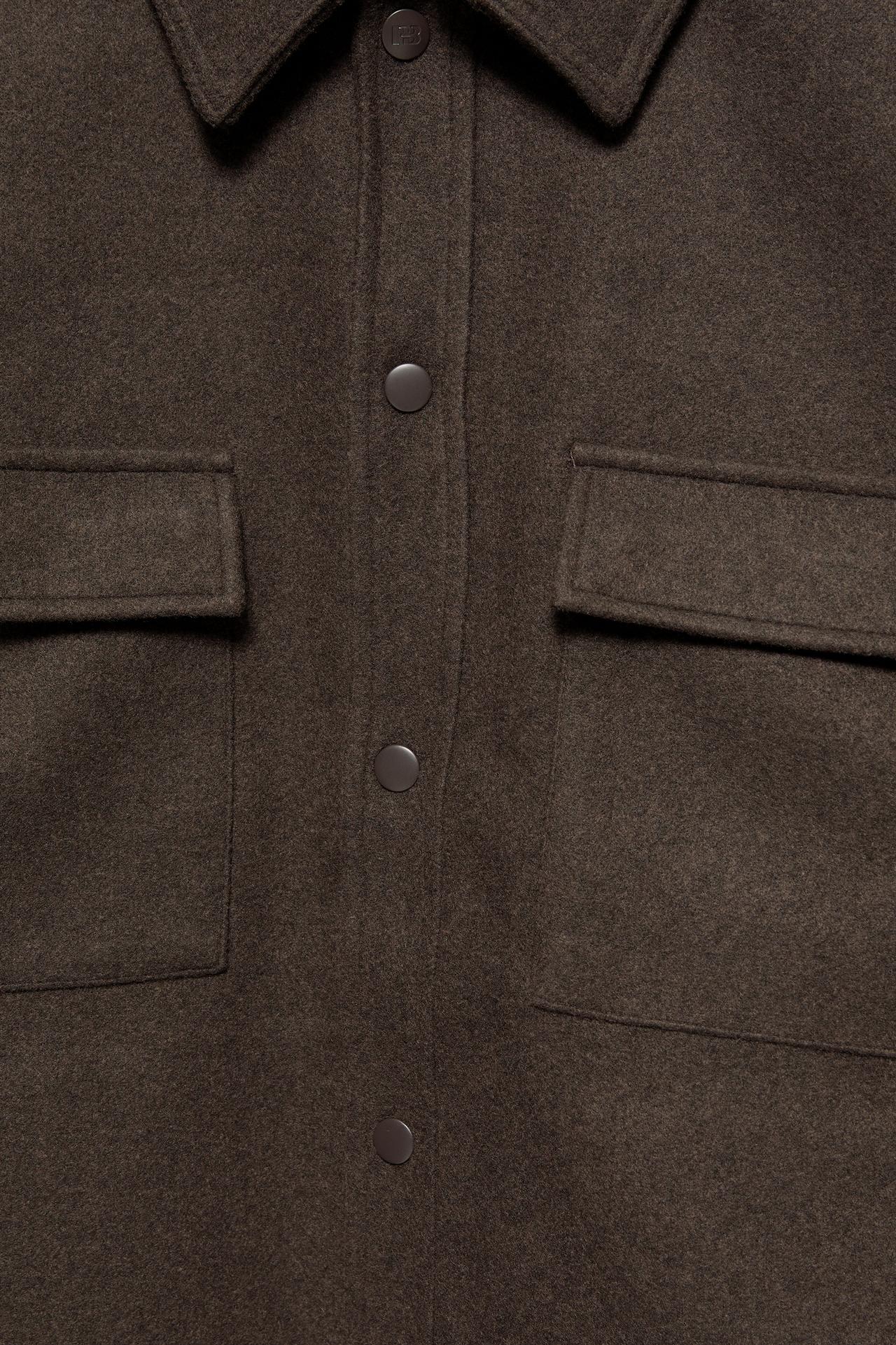 Long sleeve overshirt — Chocolate