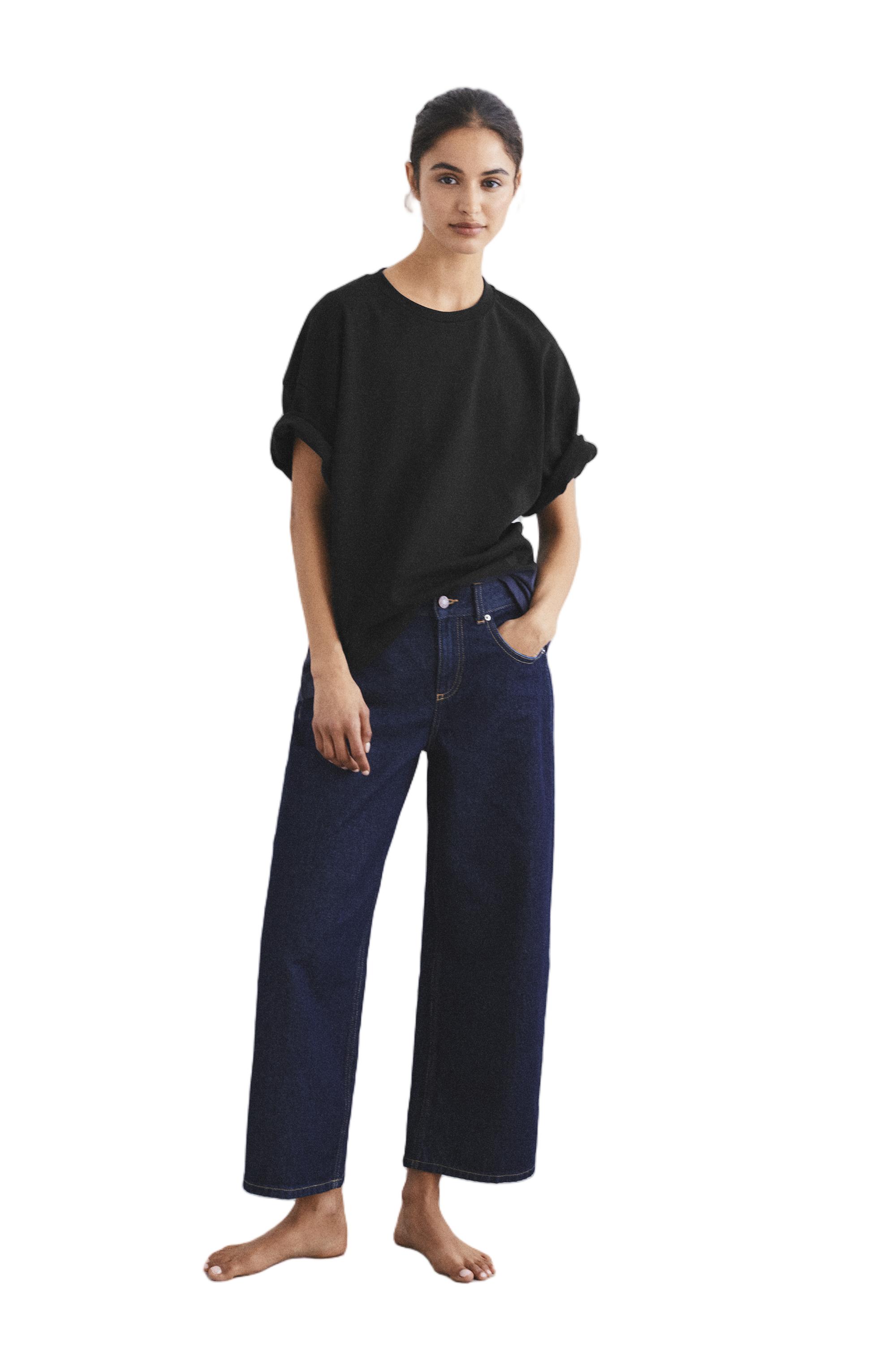 Oversize short sleeve T-shirt — Black