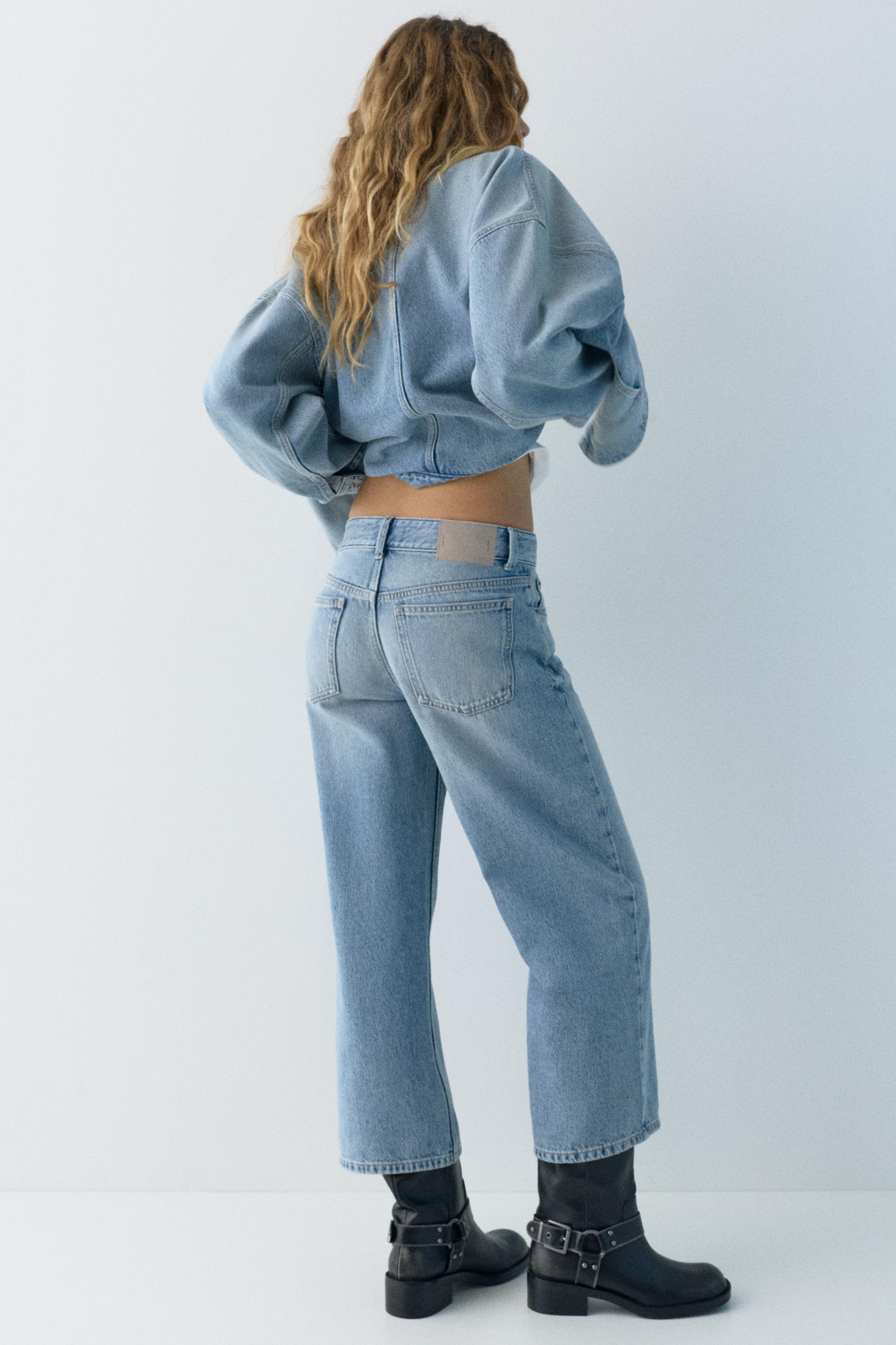 Düşük bel culotte pantolon jean - Görsel 47