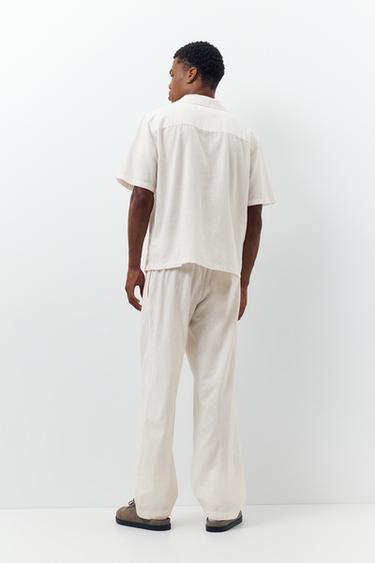 Linen blend jogger trousers — White 2