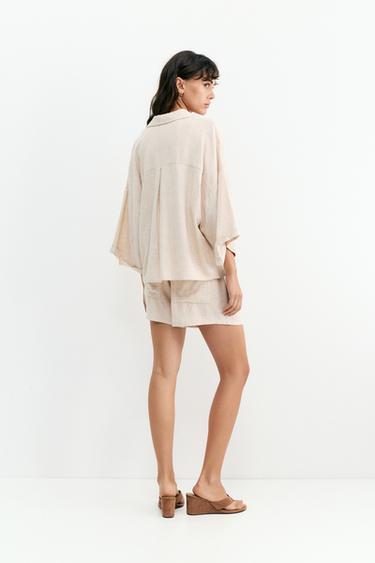 Linen blend shirt — Beige 3