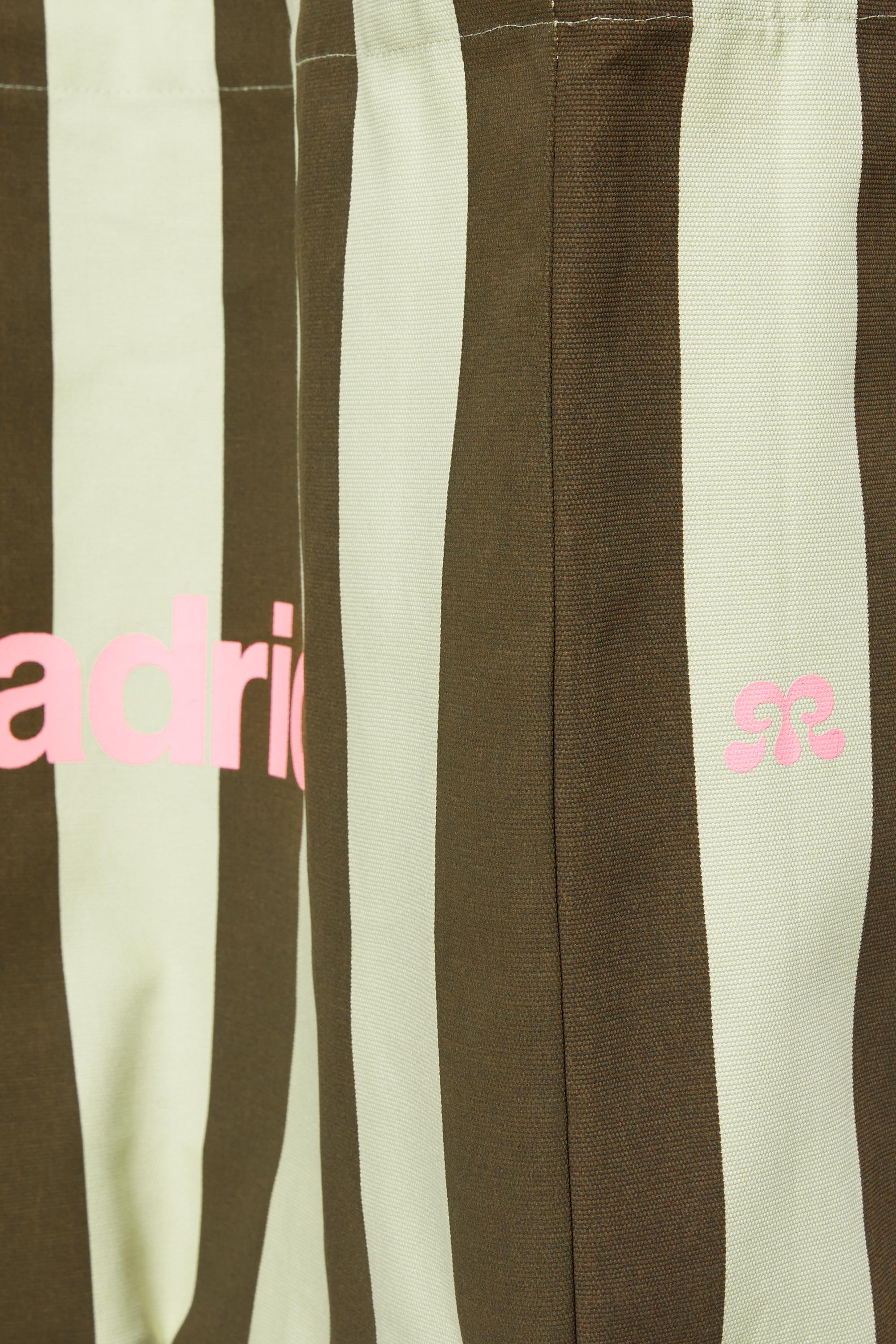 Striped city tote bag — Yellow