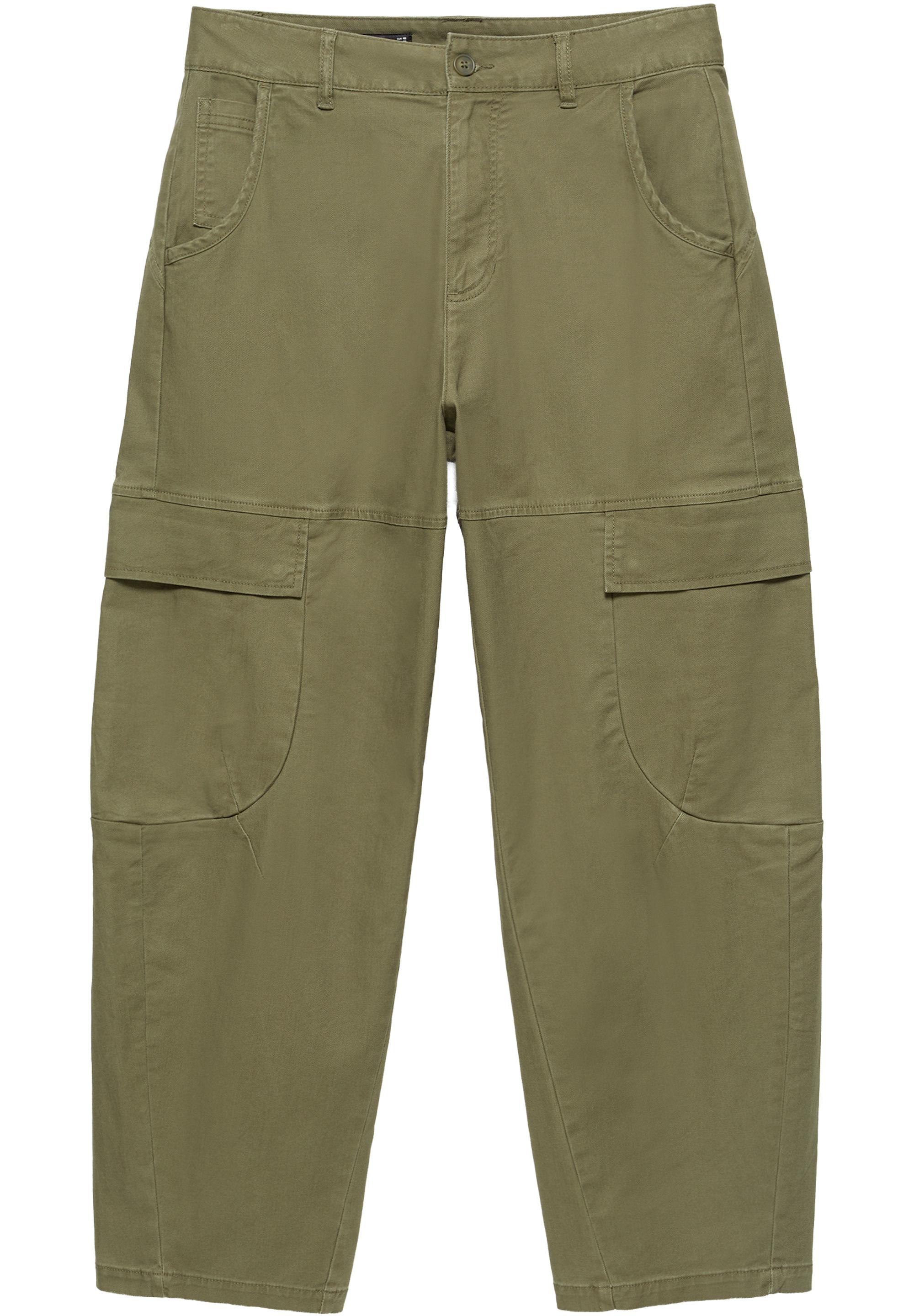 Barrel cargo trousers — Khaki