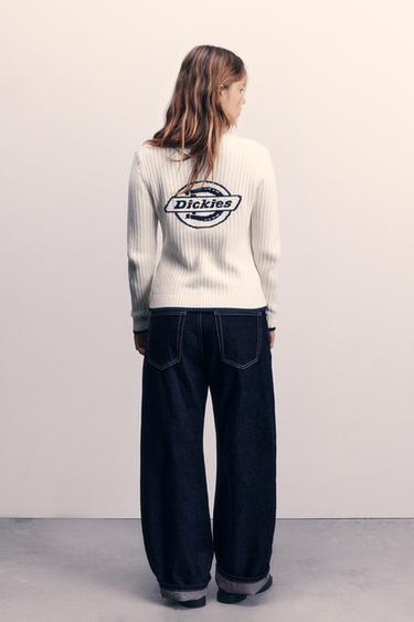 Dickies zip-up cardigan — Ecru 3