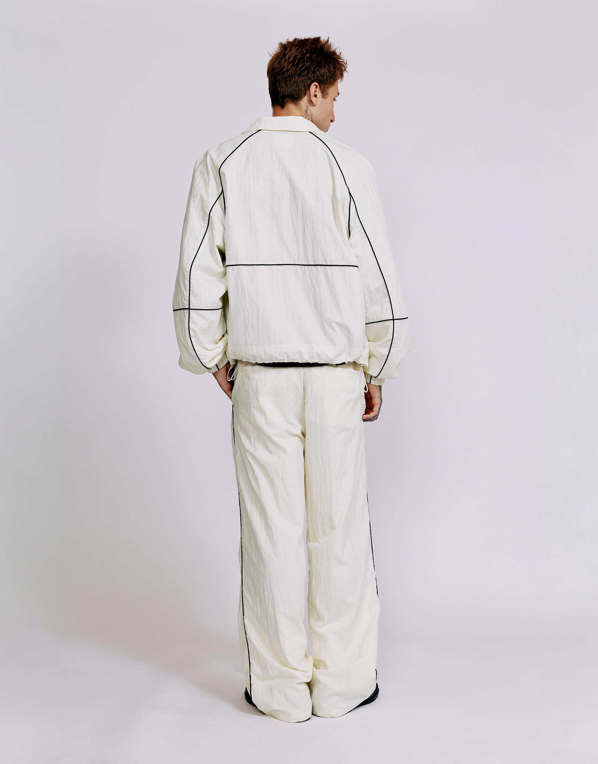 Lightweight contrast stitch jacket — Off white