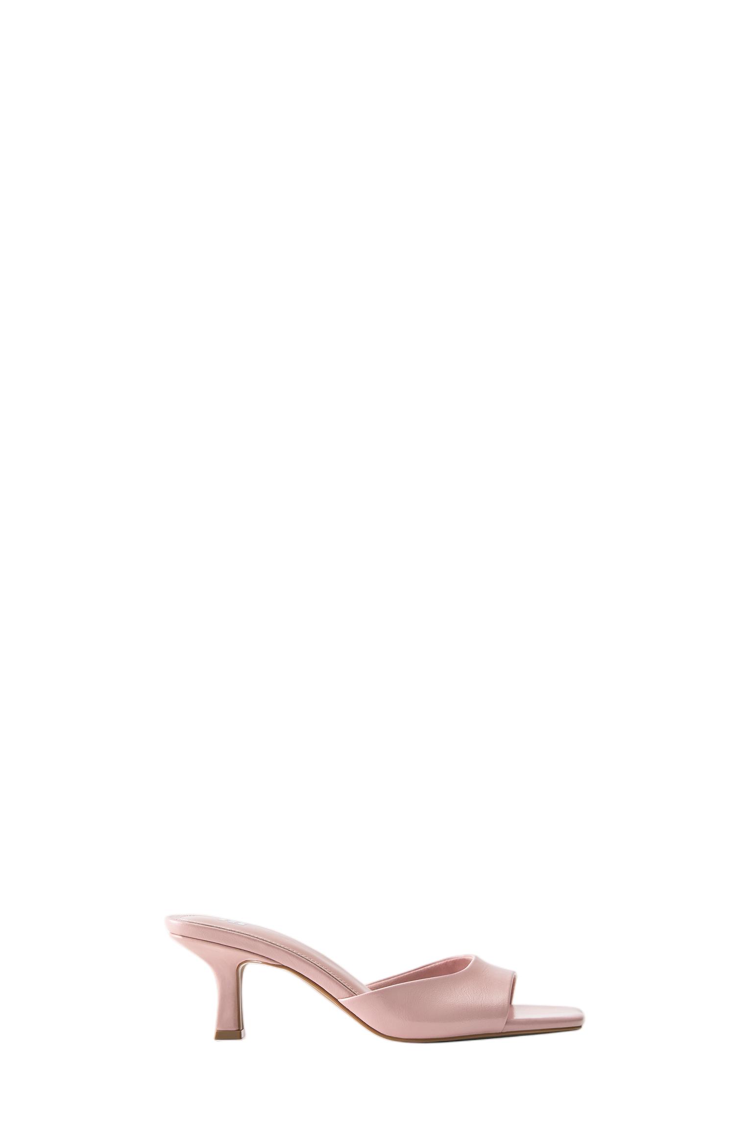 Heeled mule sandals — Pink