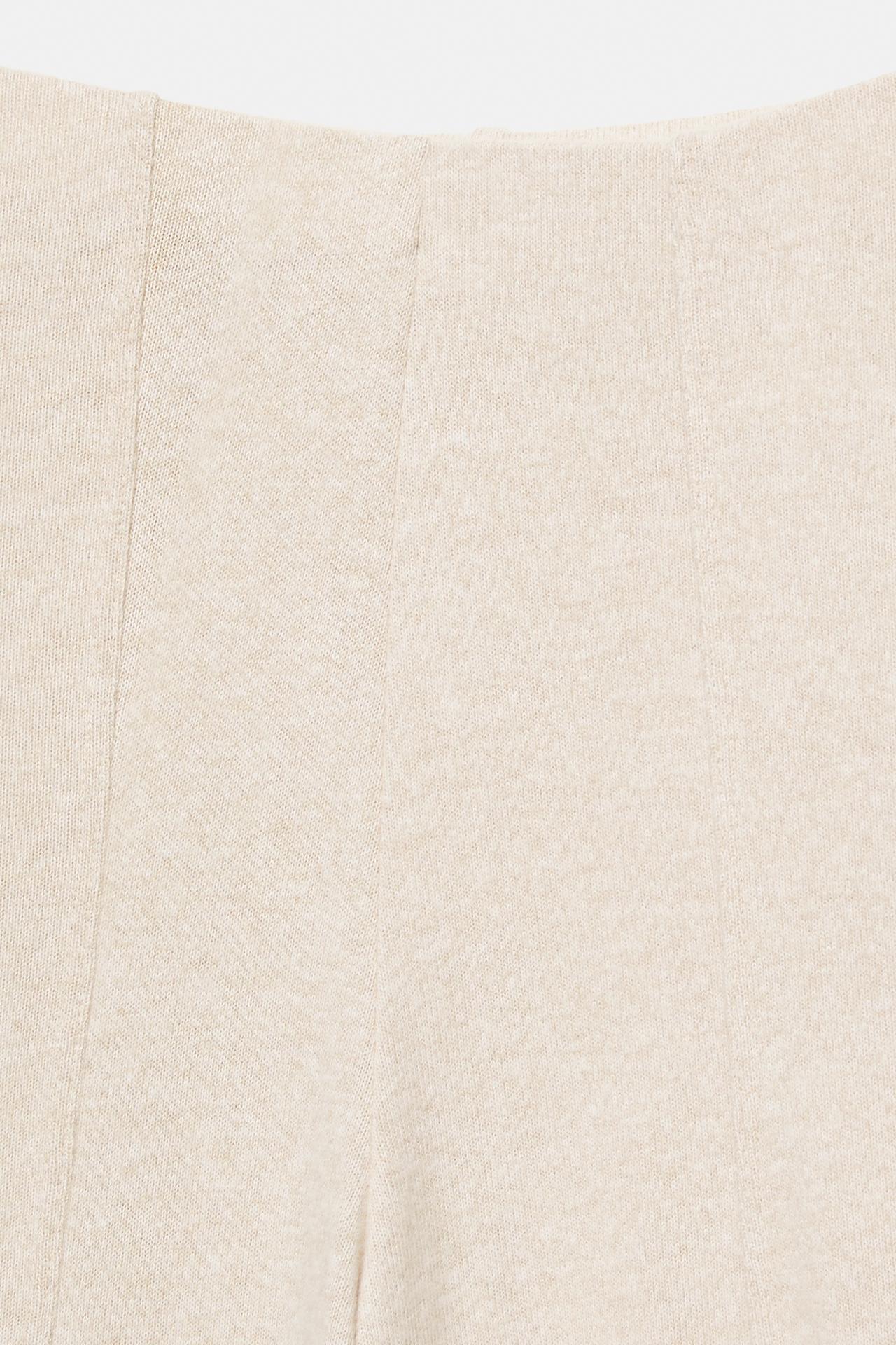 Soft touch wide-leg trousers — Ecru