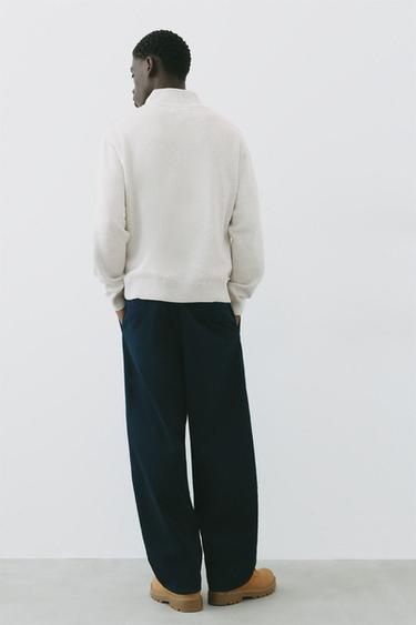 Embroidered quarter-zip jumper — Grey marl 3