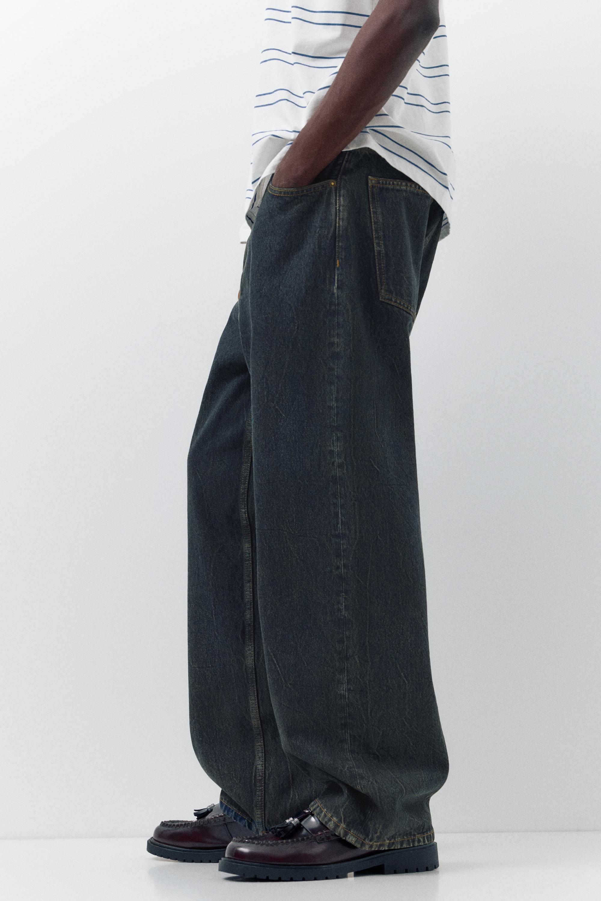 Relaxed fit baggy jeans — Dark blue
