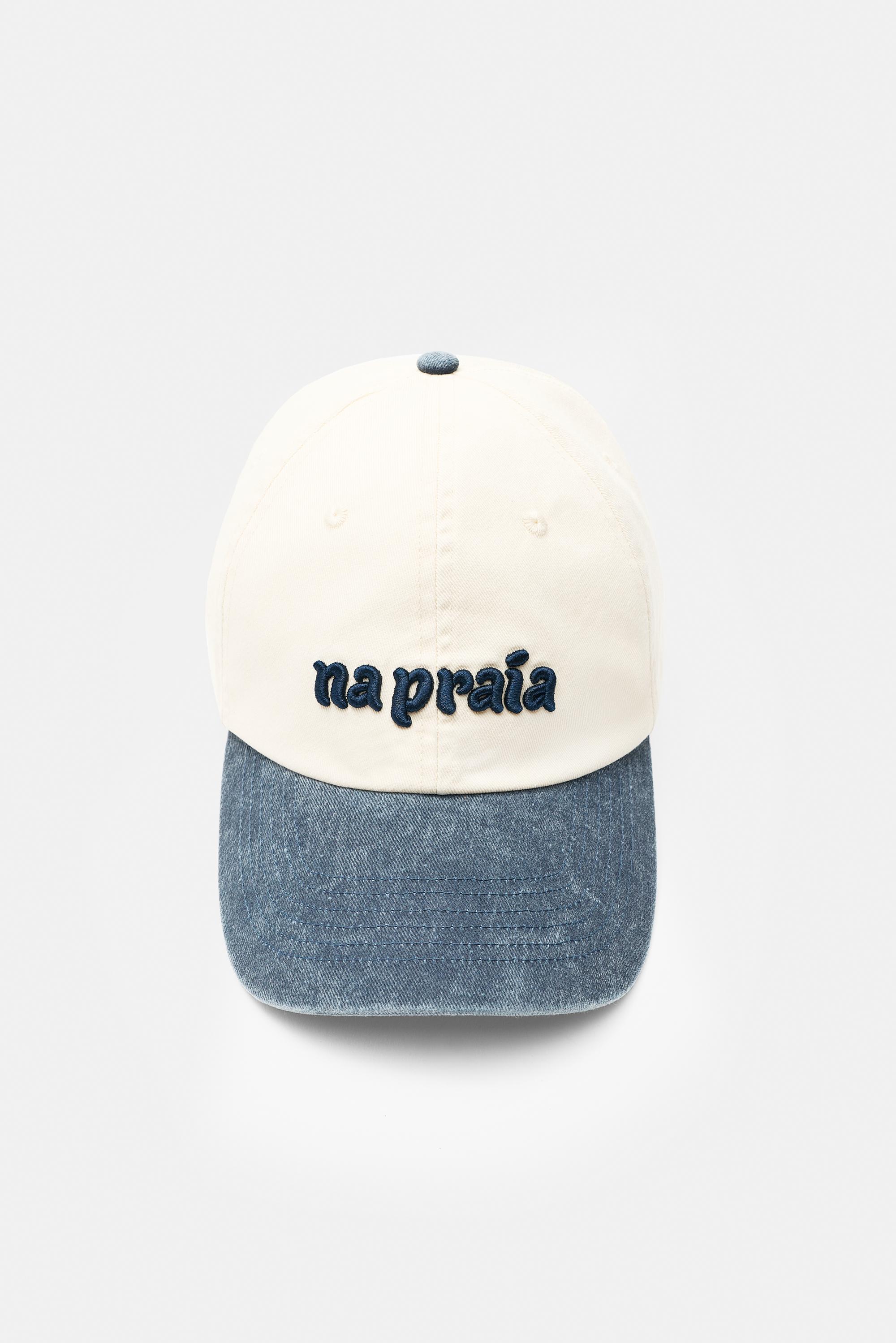 Na praia işlemeli şapka - Görsel 5