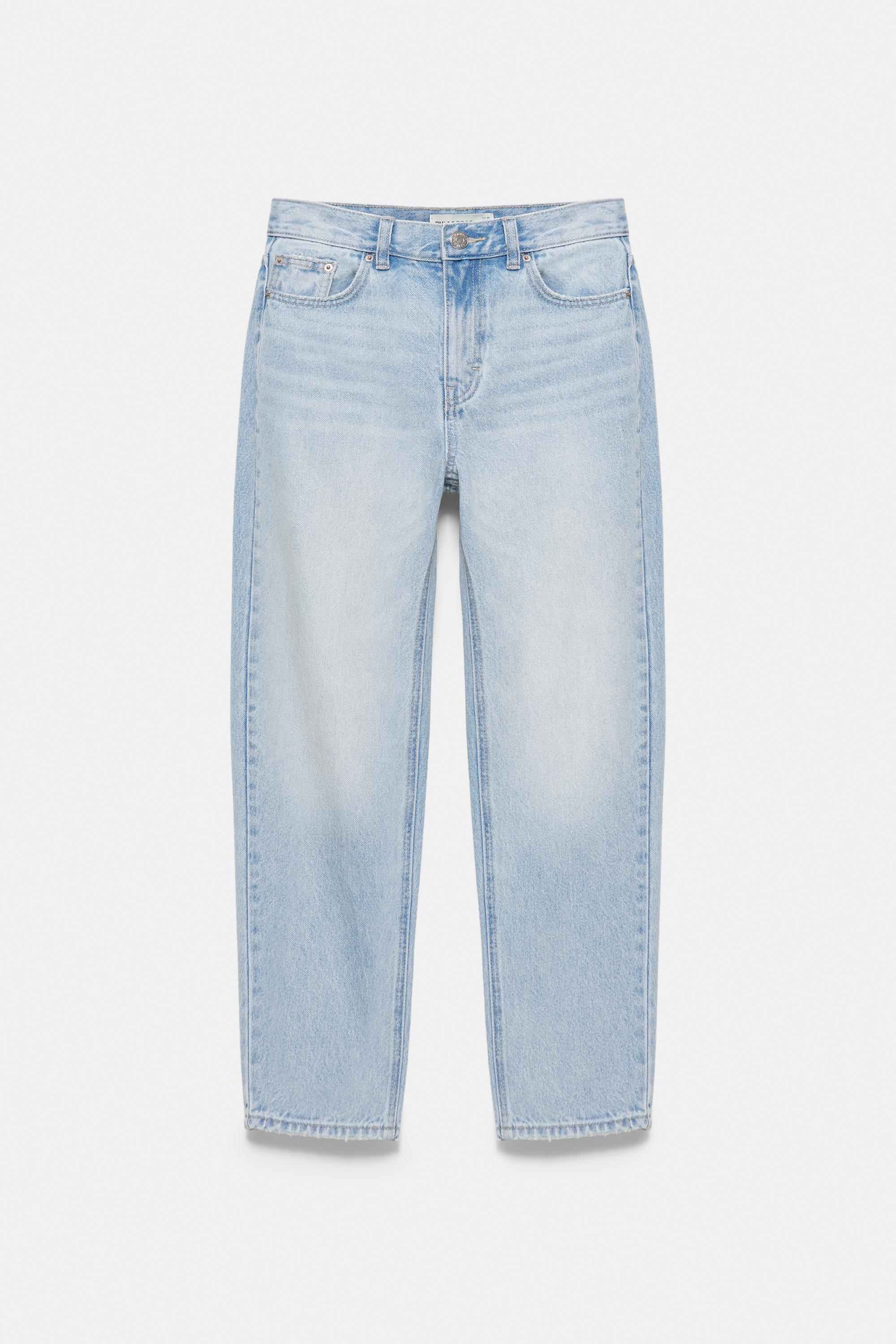 High-waist mom jeans — Faded blue