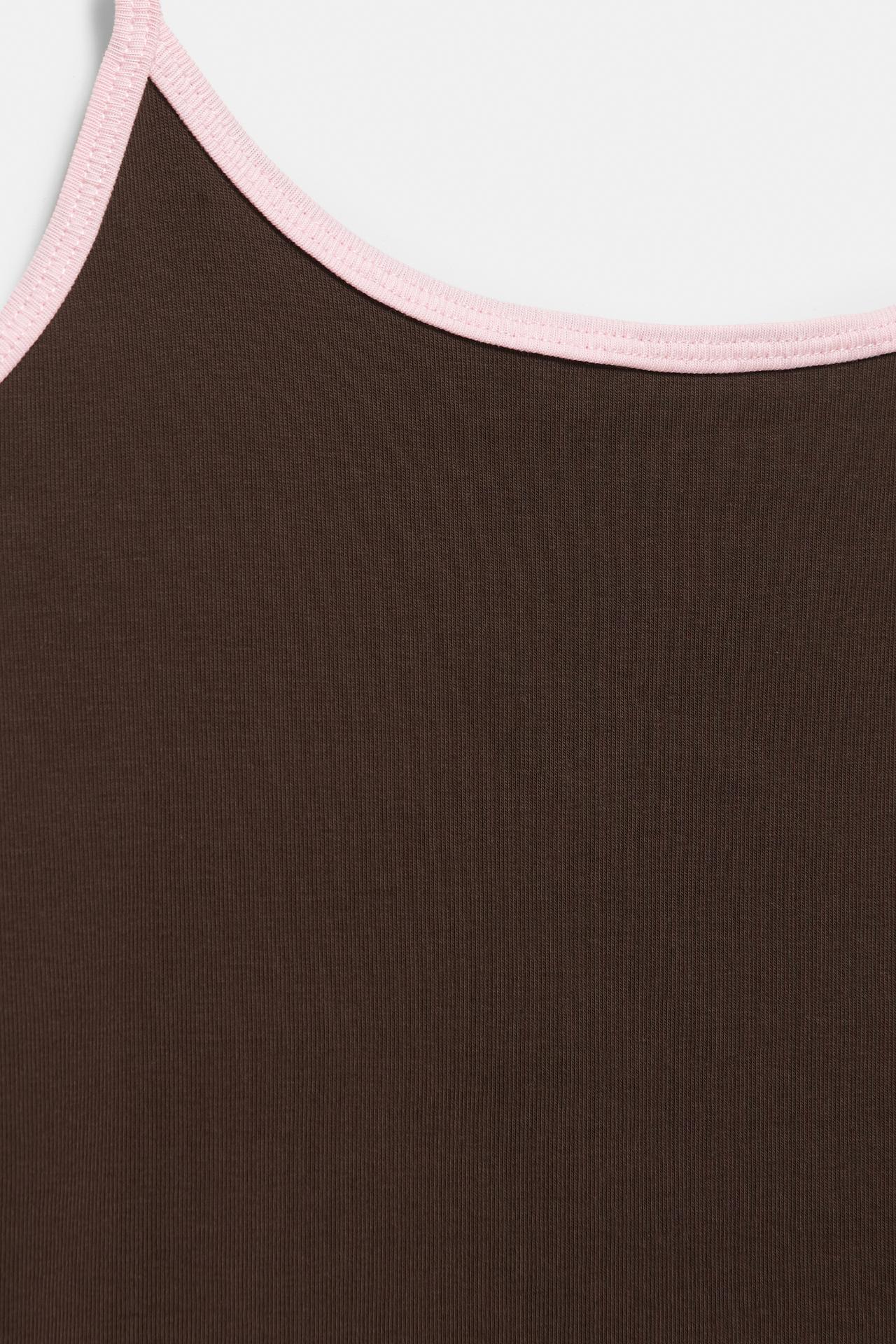Thin strap top — Brown