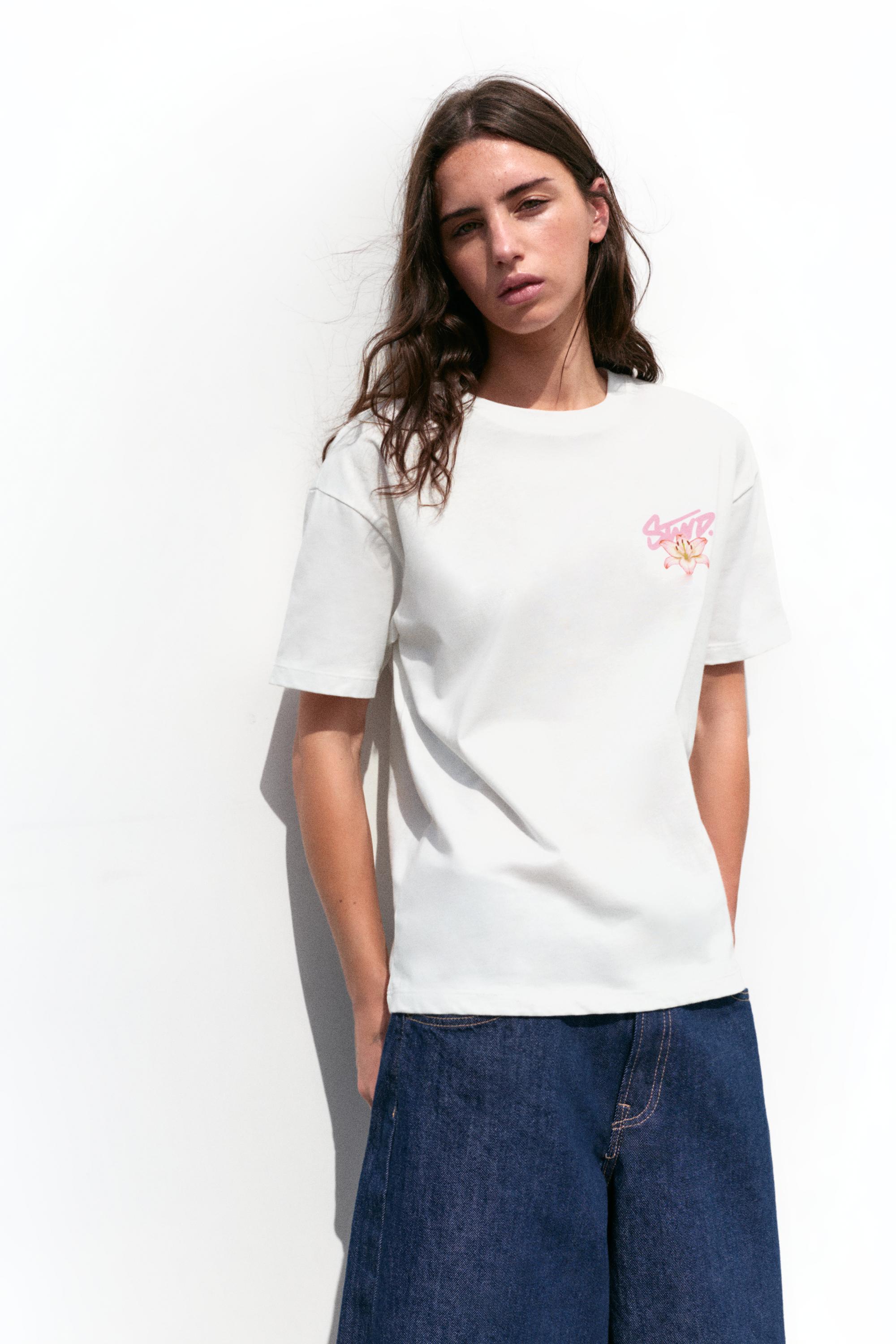 Floral T-shirt — White