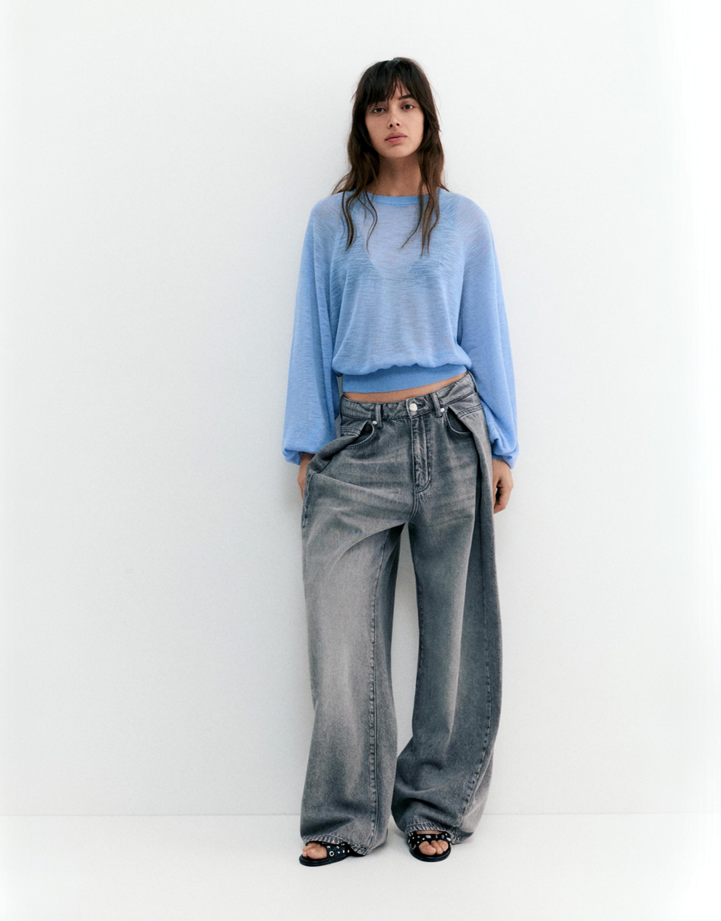 Hafif örme kazak - Görsel 11