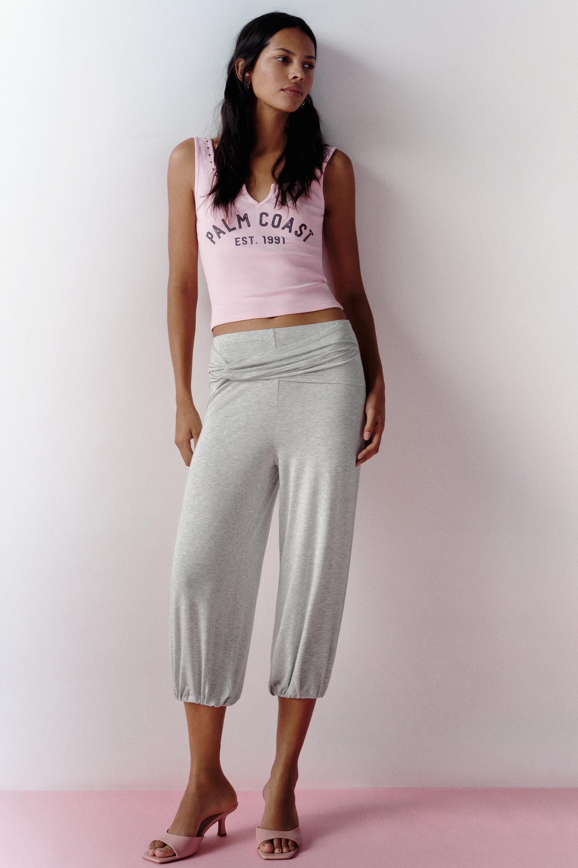 Capris sarouel trousers — Grey marl