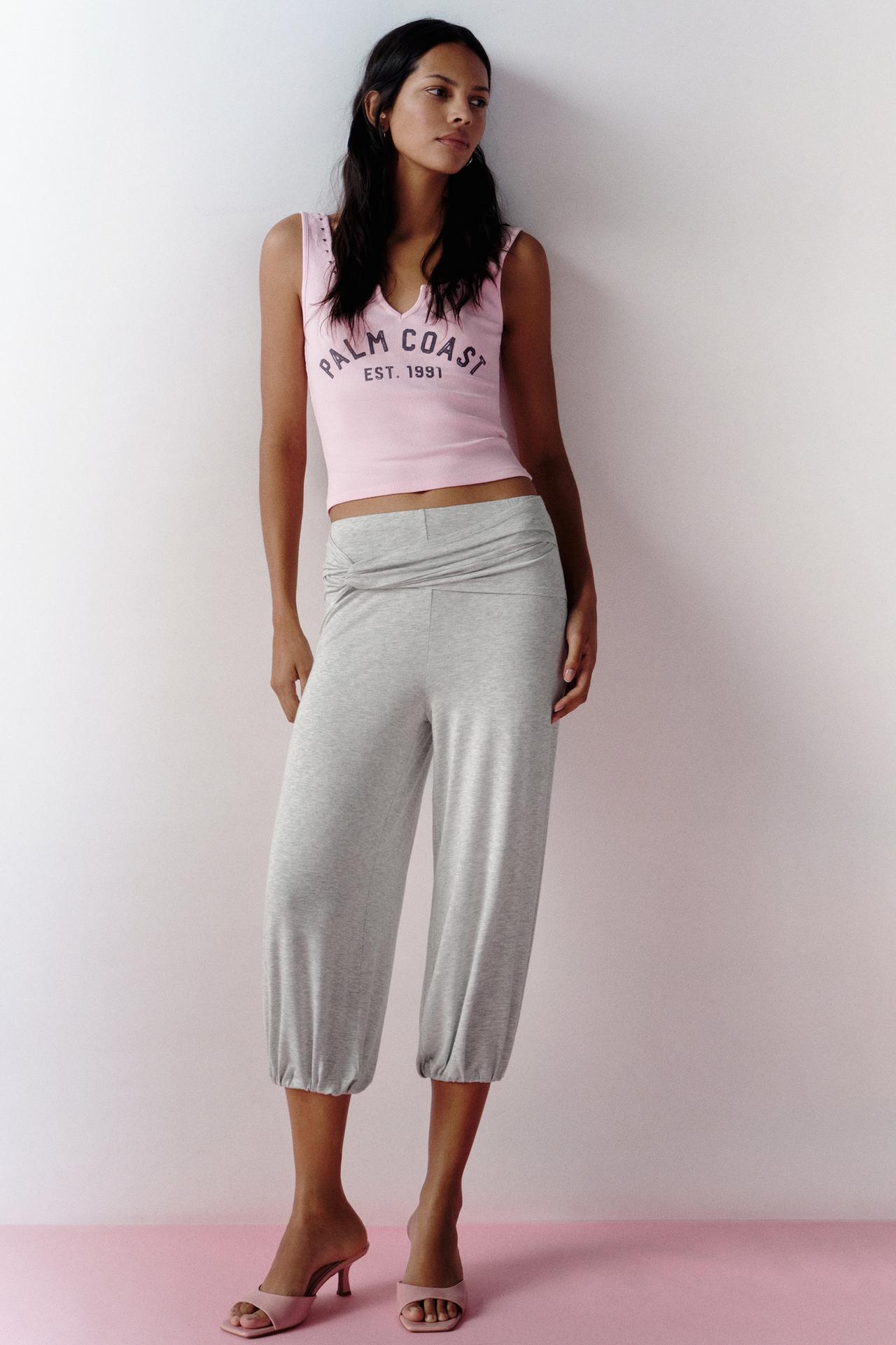 Capris sarouel trousers — Grey marl
