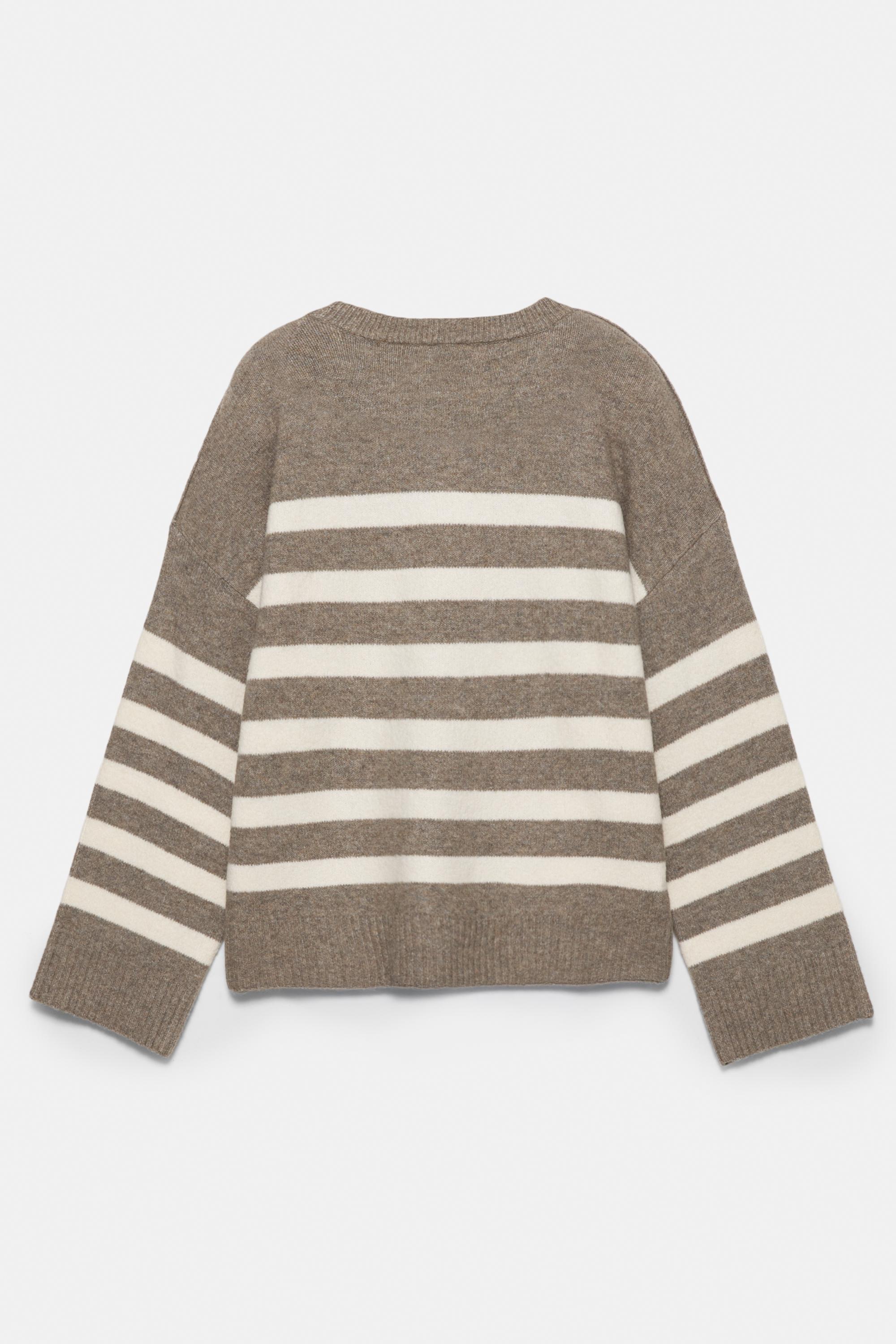 Striped jumper — Brown