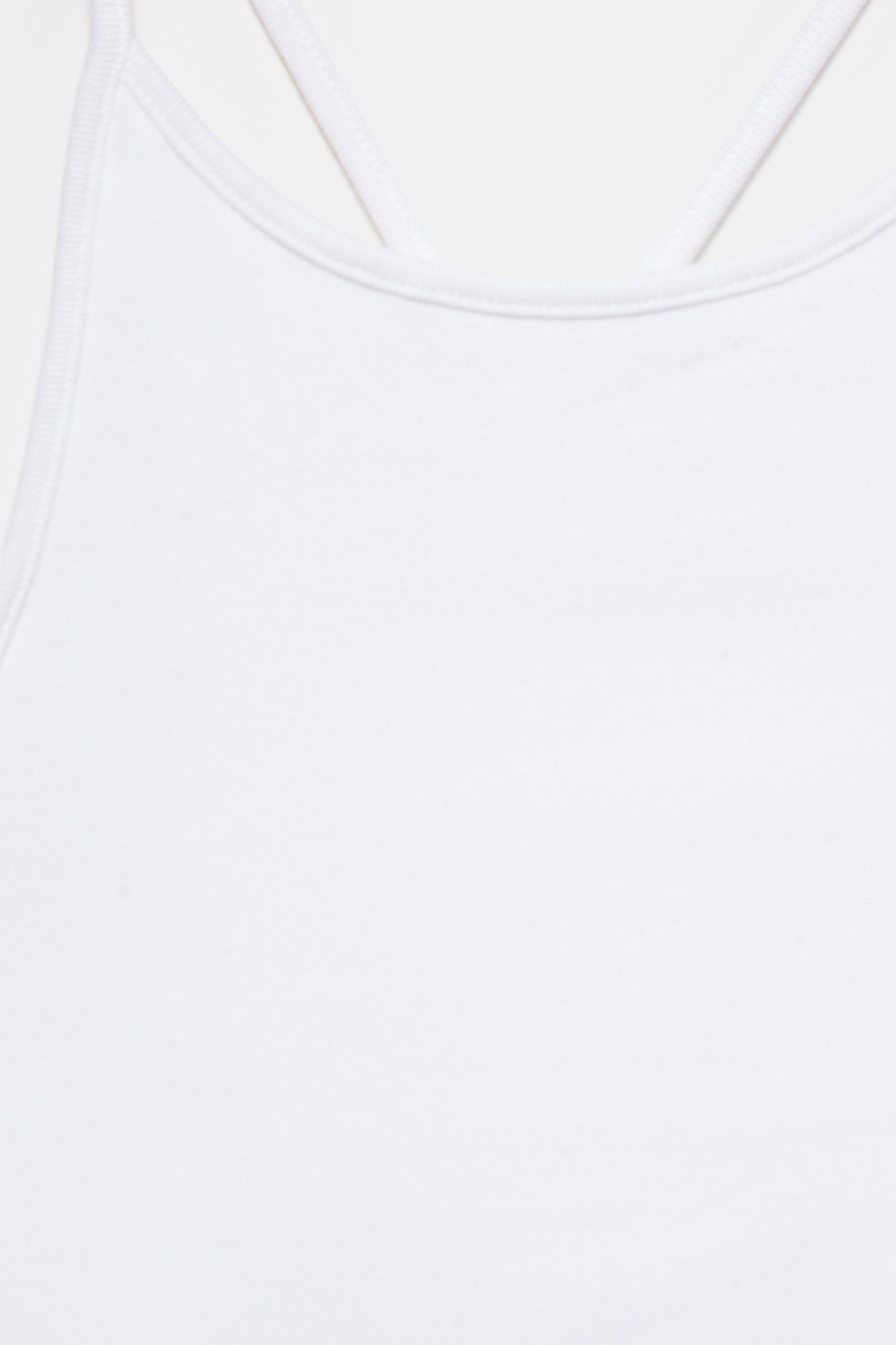 Halter-neck strappy back top — White