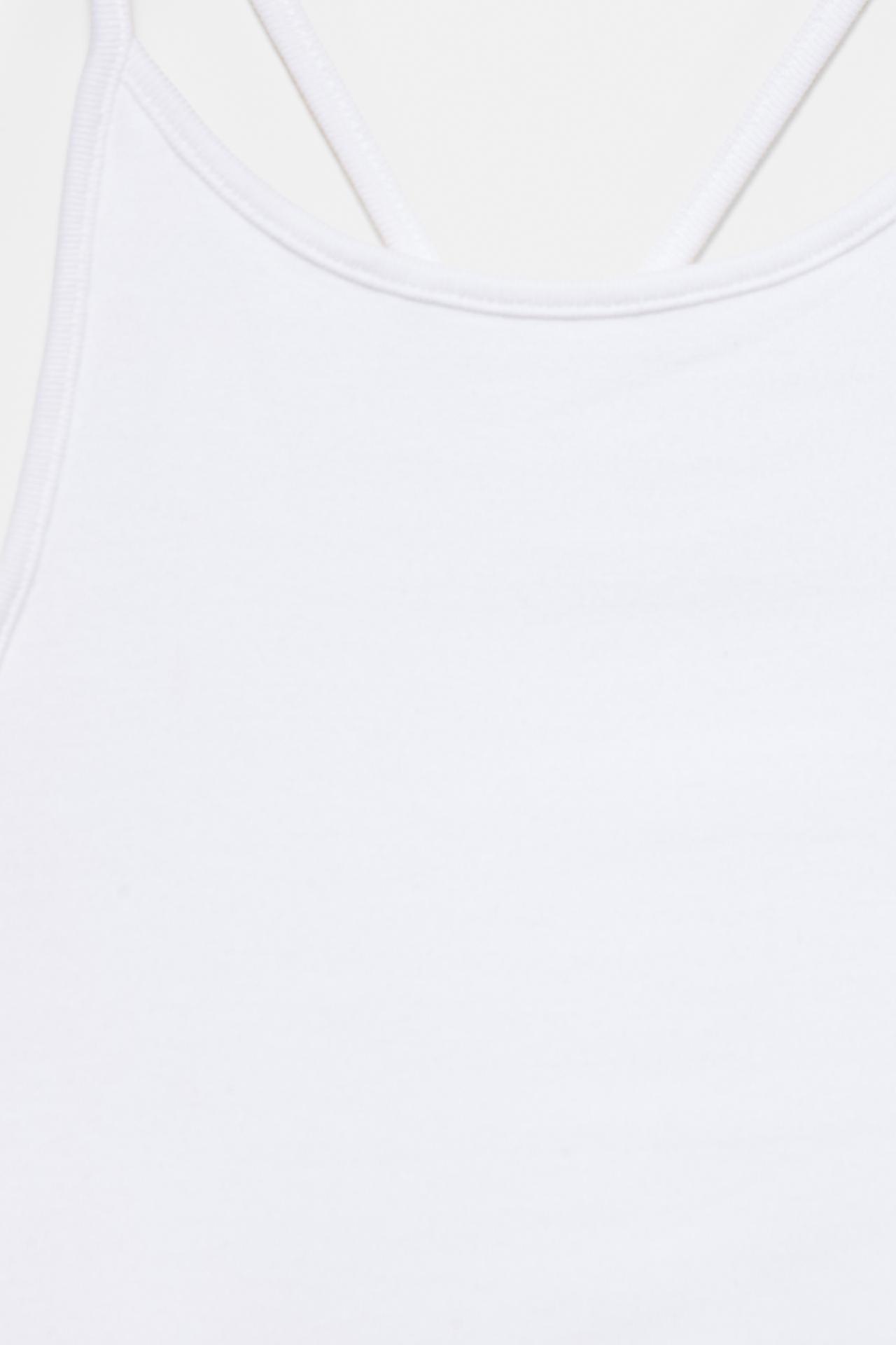 Halter-neck strappy back top — White